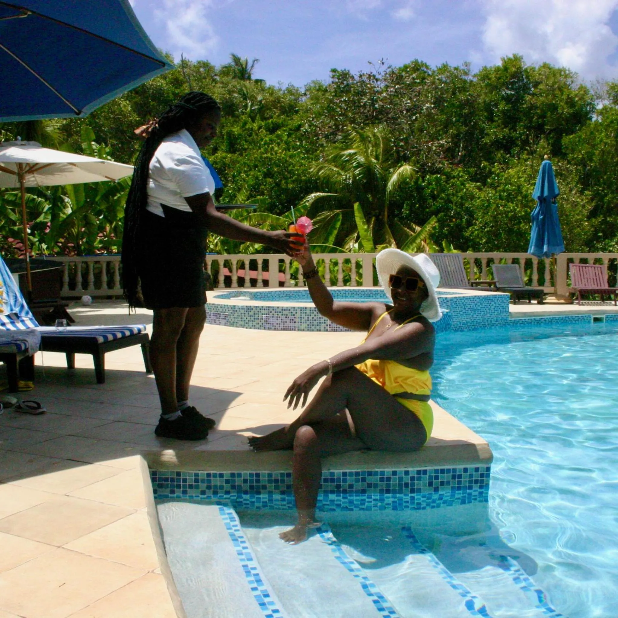 Swimming pool in Petite Anse Hotel