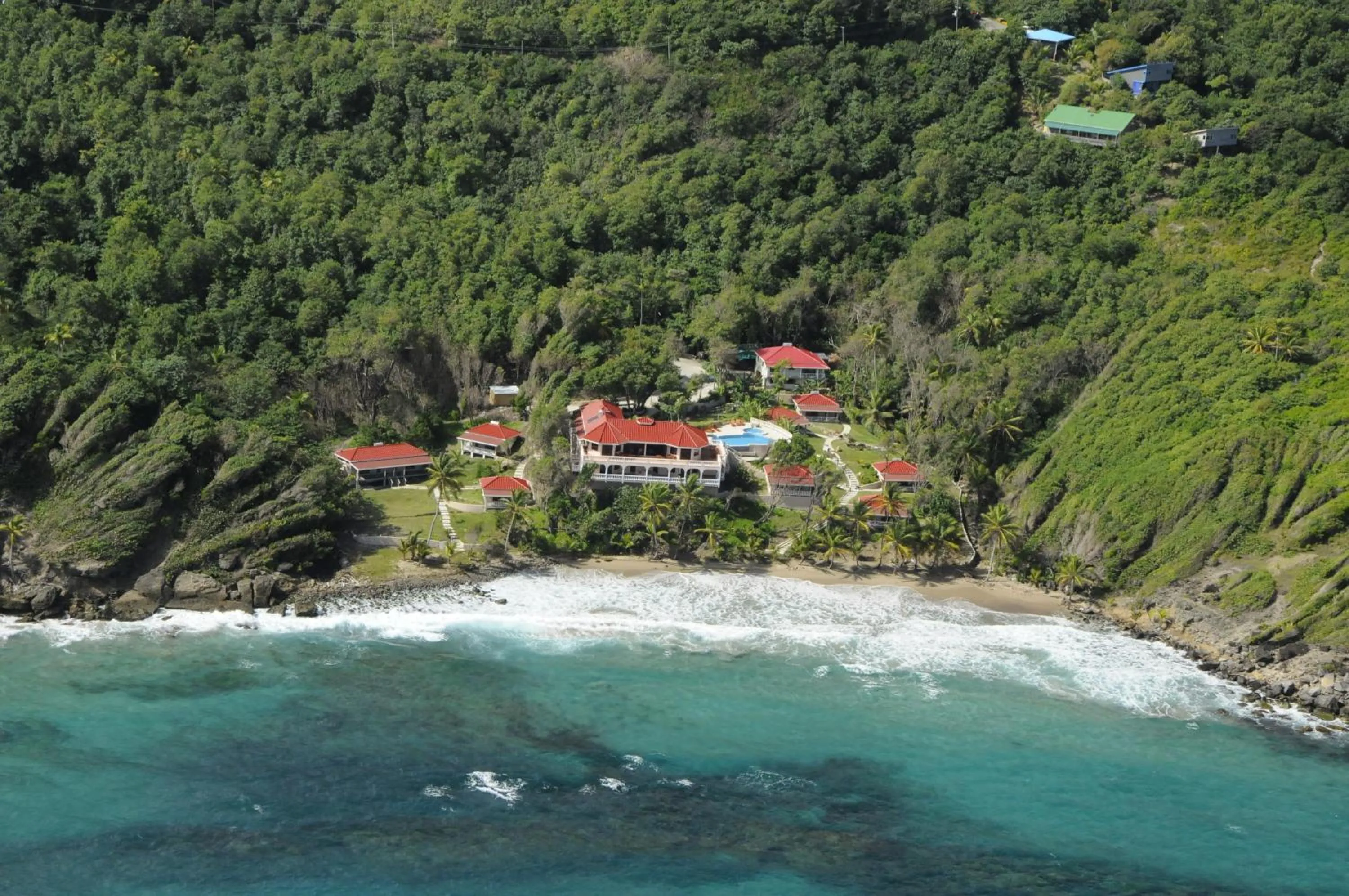 Bird's eye view in Petite Anse Hotel