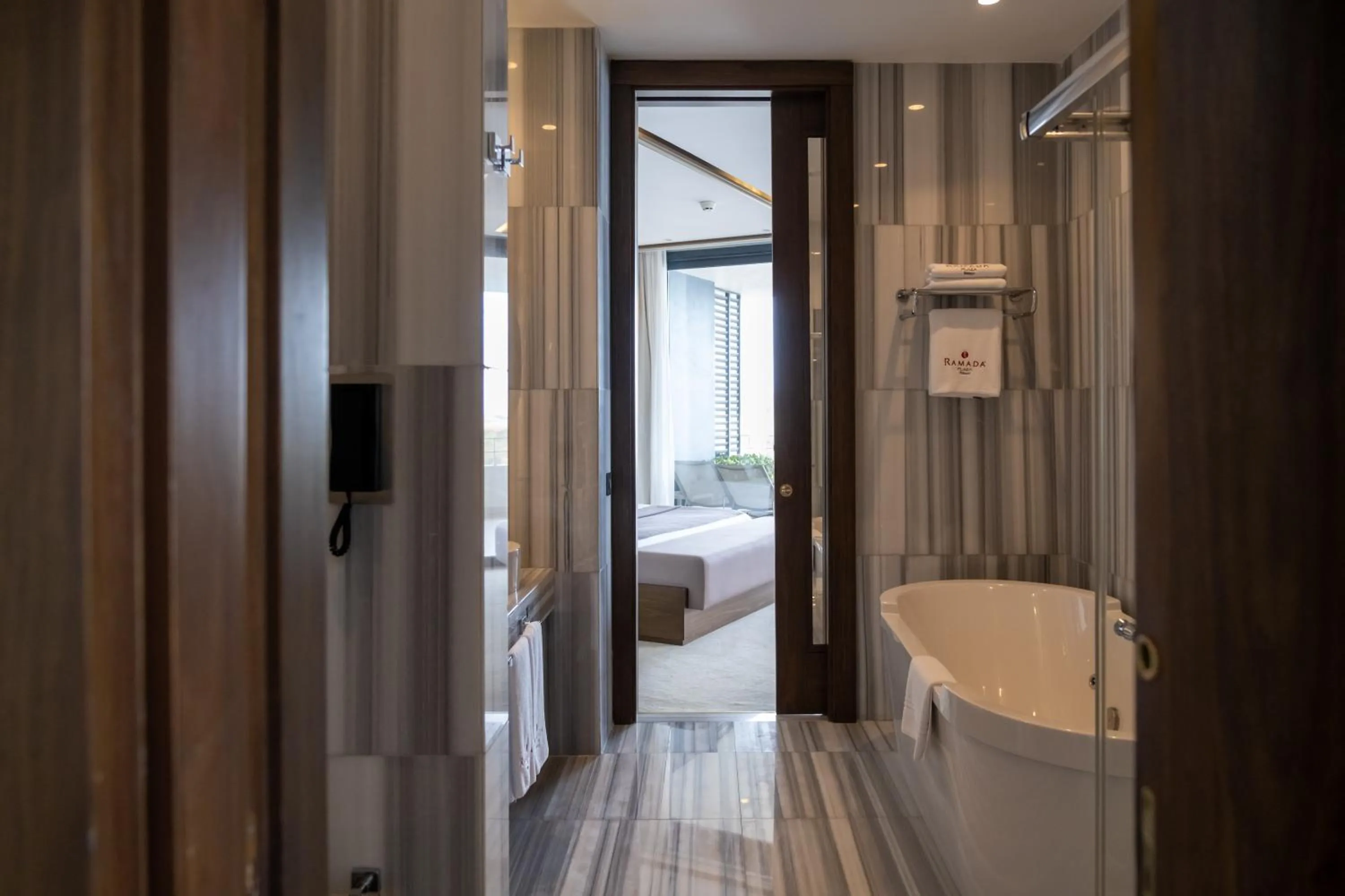 Bathroom, Bed in Ramada Plaza Hotel & Spa Trabzon