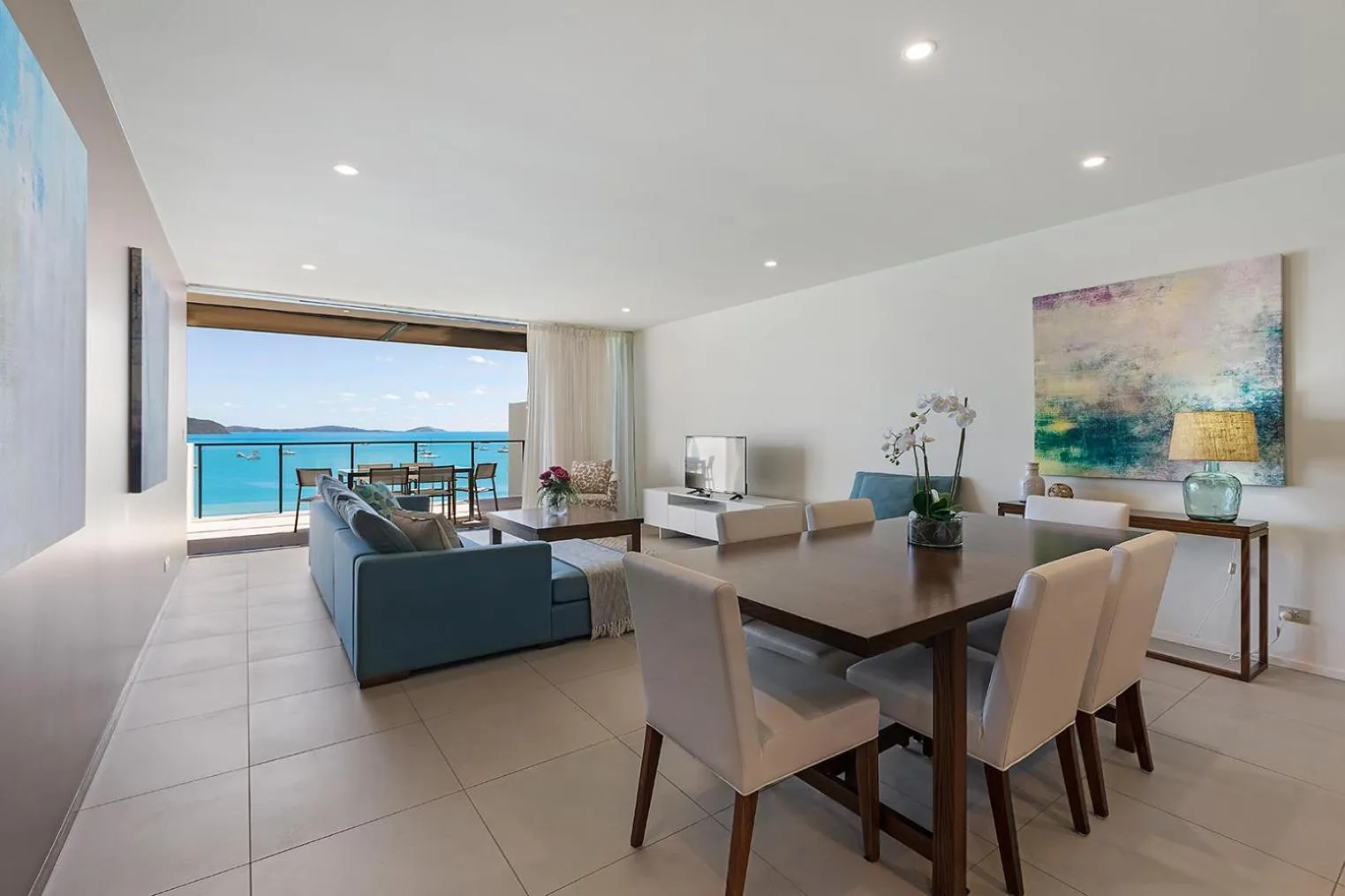 Dining area in Mirage Whitsundays