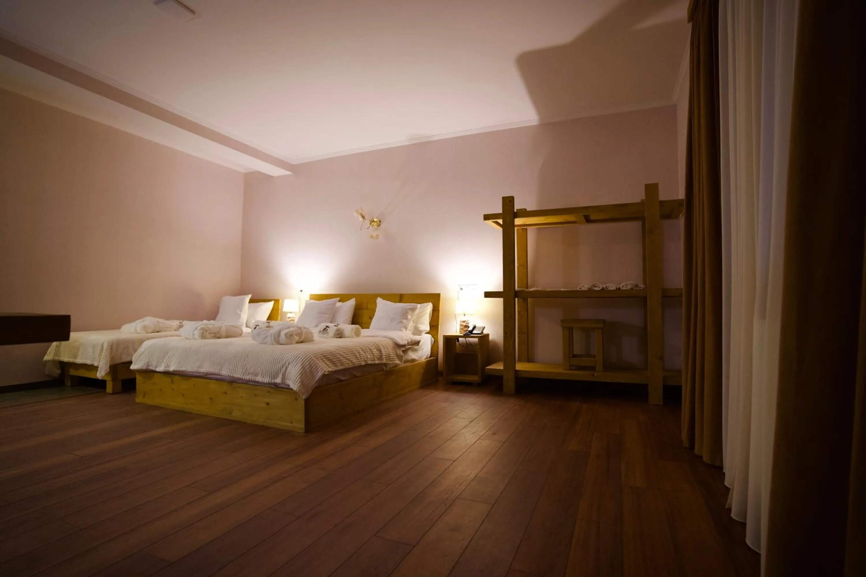 Bed in Hotel Mogzauri