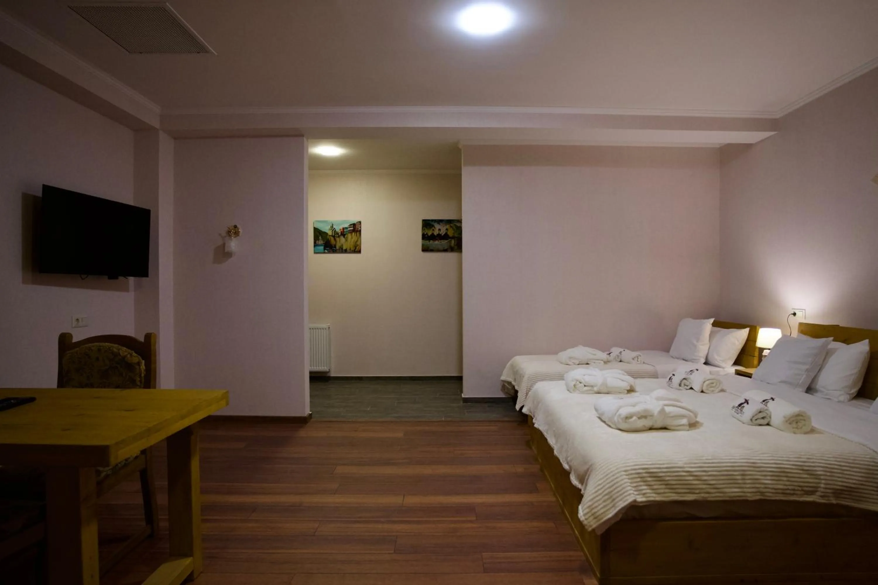 Bed in Hotel Mogzauri