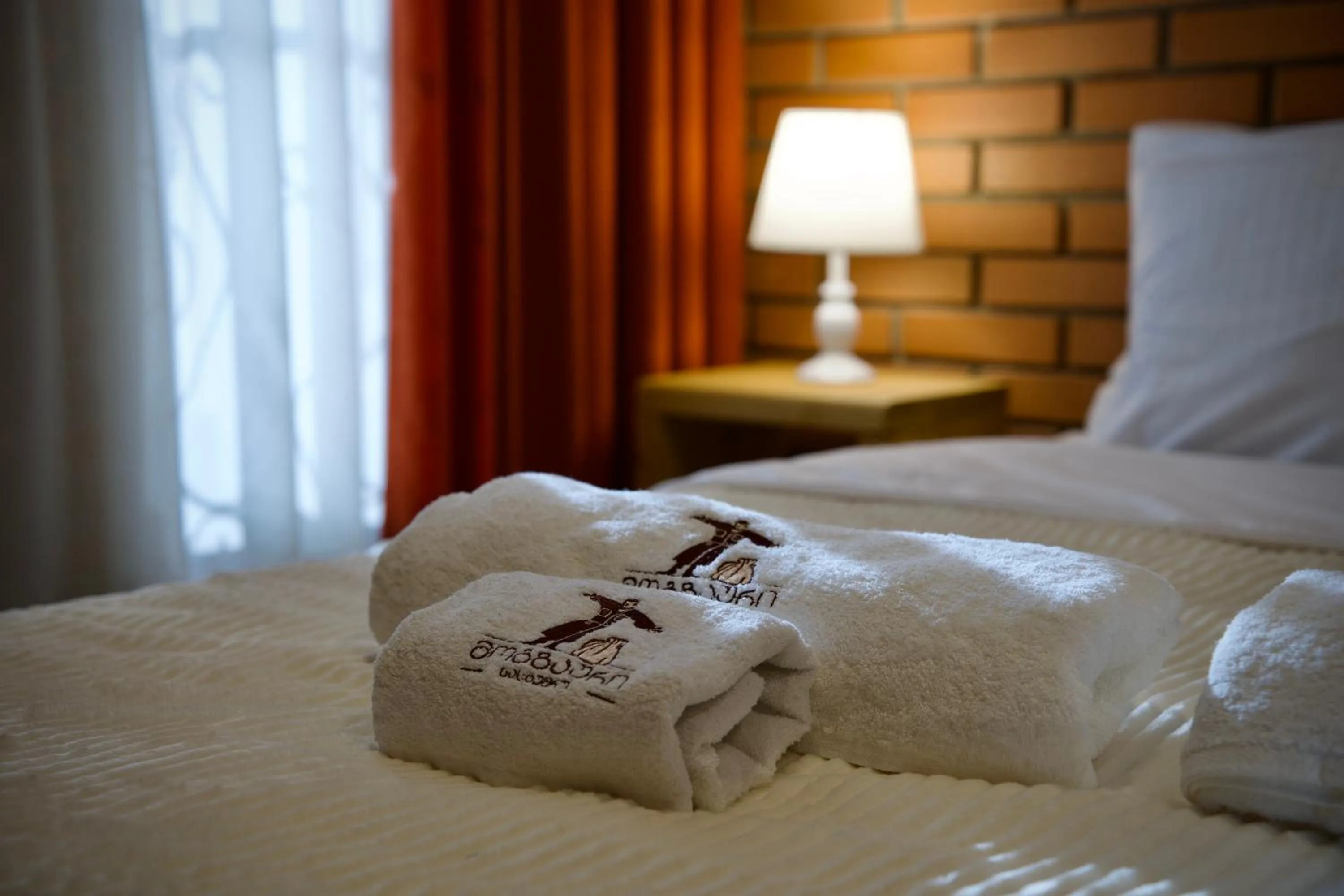 Bed in Hotel Mogzauri