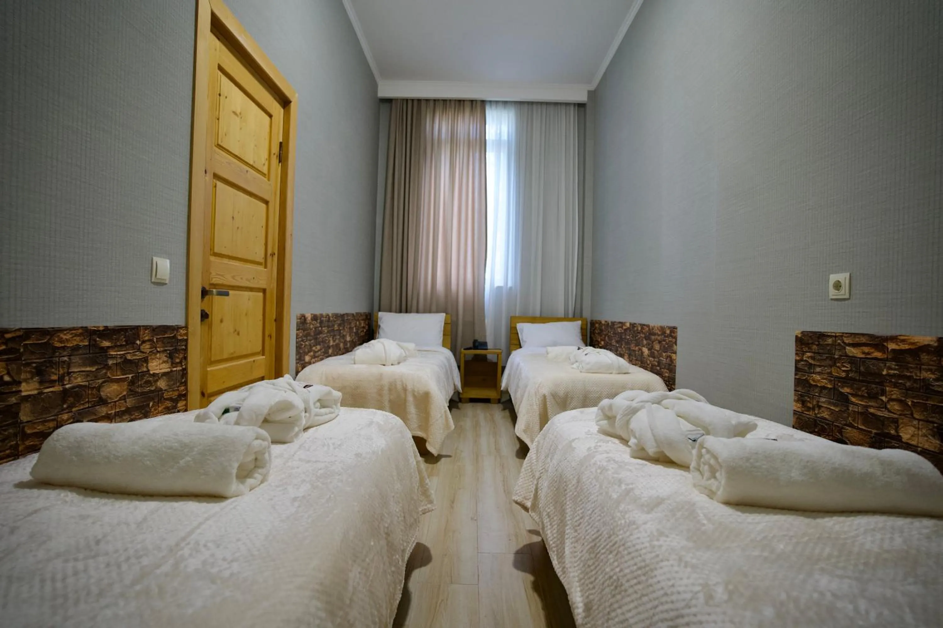 Bed in Hotel Mogzauri