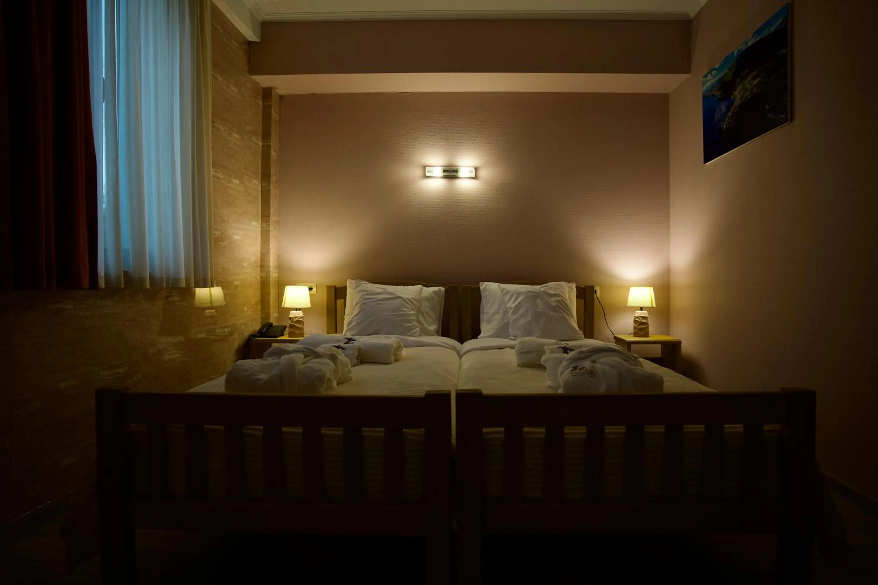 Bed in Hotel Mogzauri