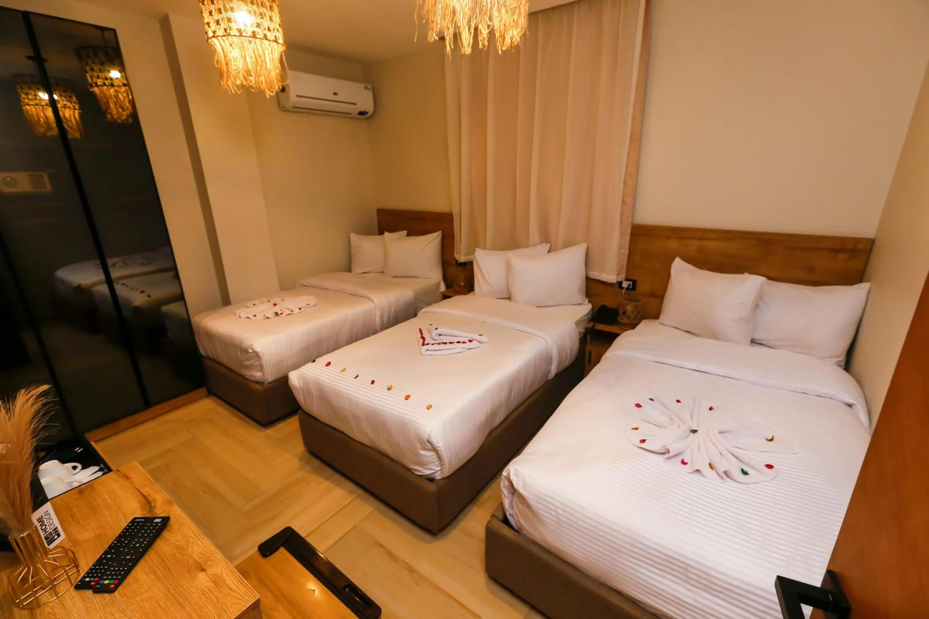 Bed in Rixoss tower Pyramids View