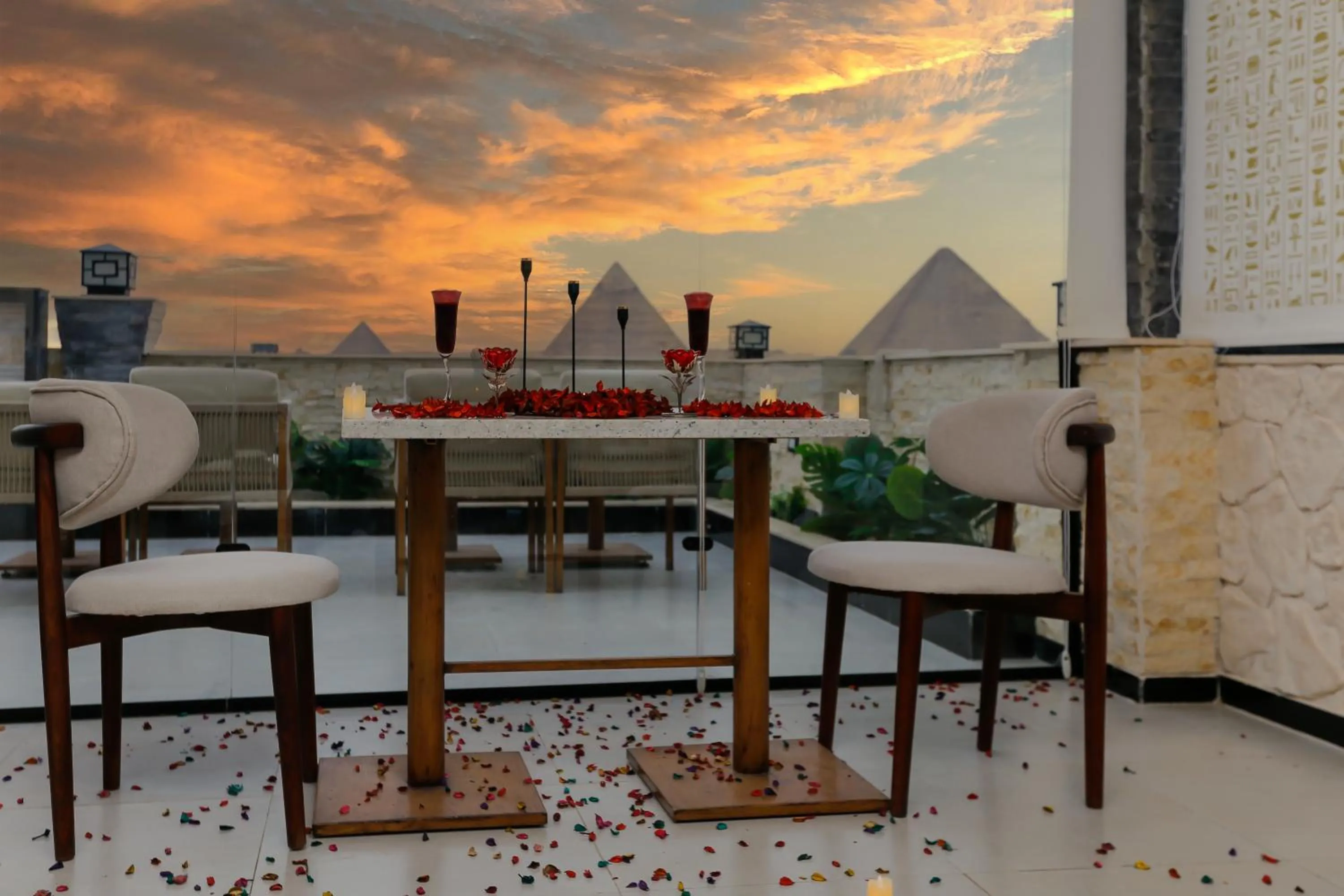 Patio in Rixoss tower Pyramids View