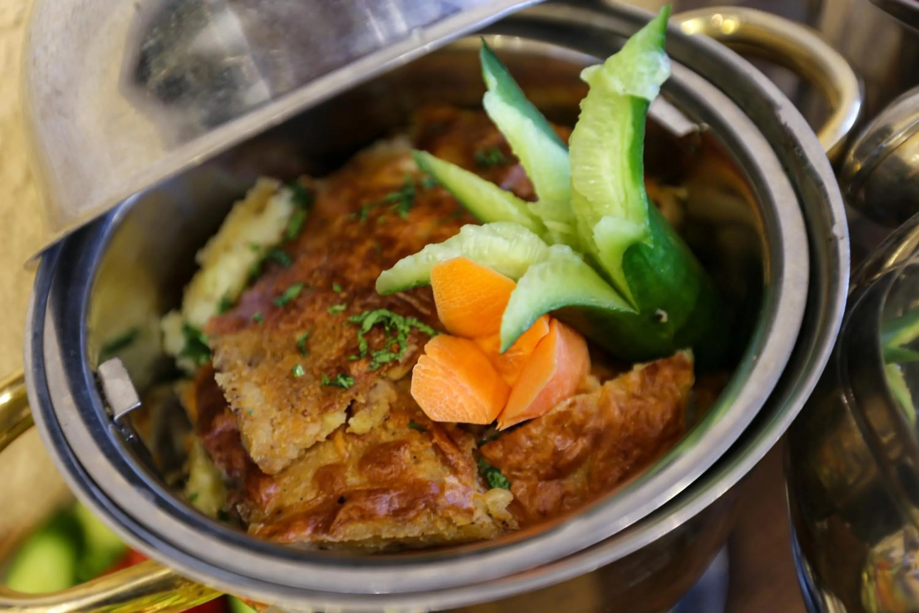 Food and drinks in Rixoss tower Pyramids View