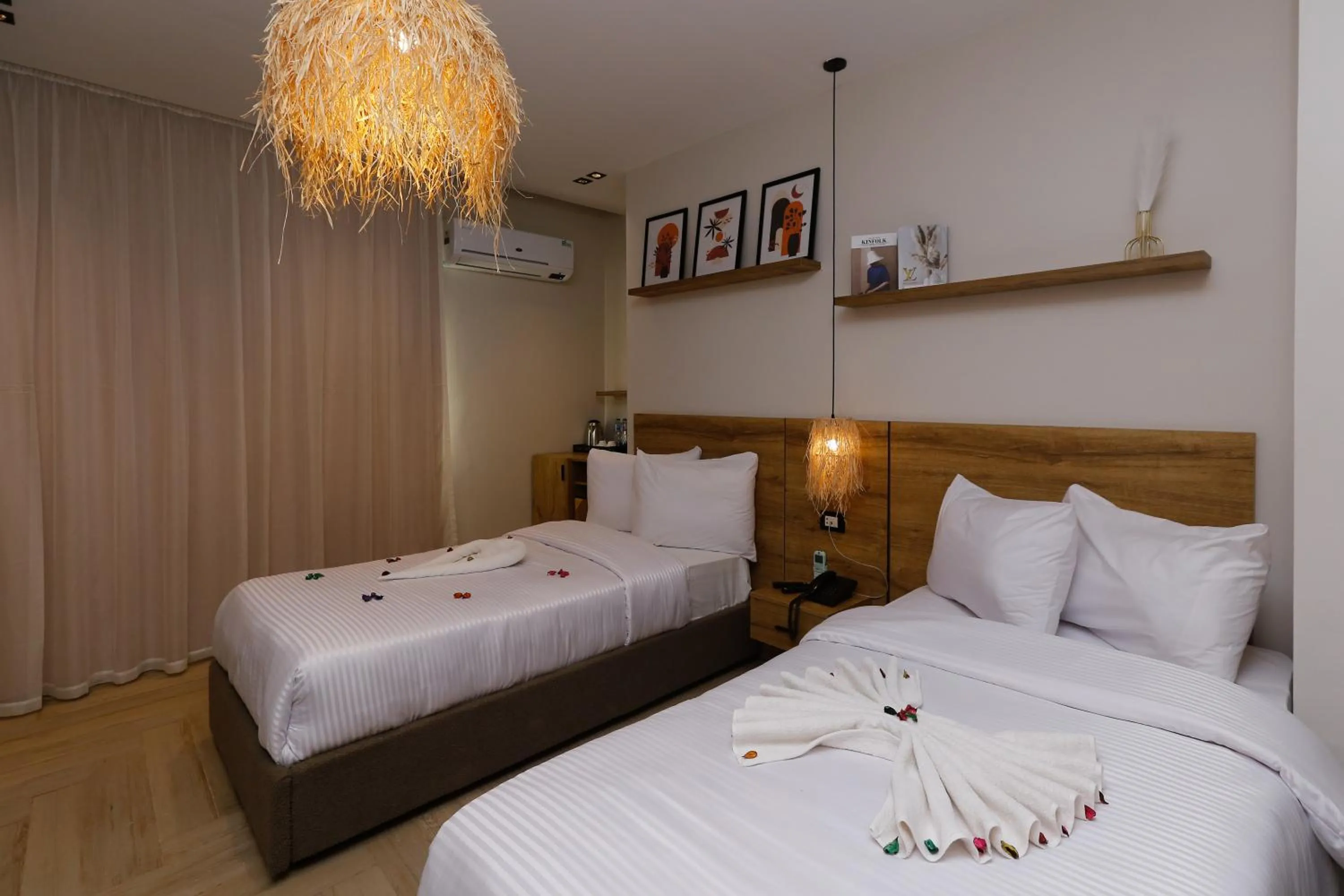 Bed in Rixoss tower Pyramids View