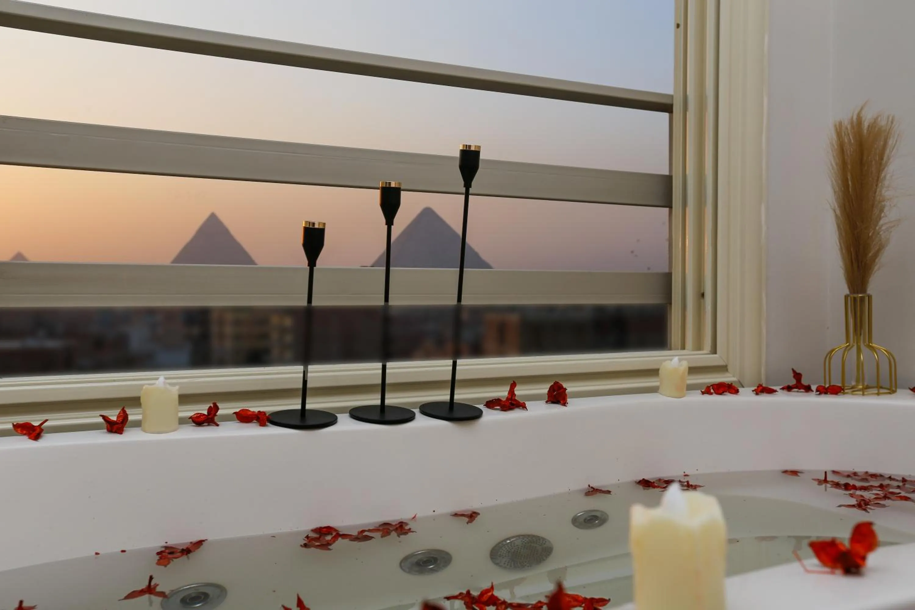 Sunrise in Rixoss tower Pyramids View