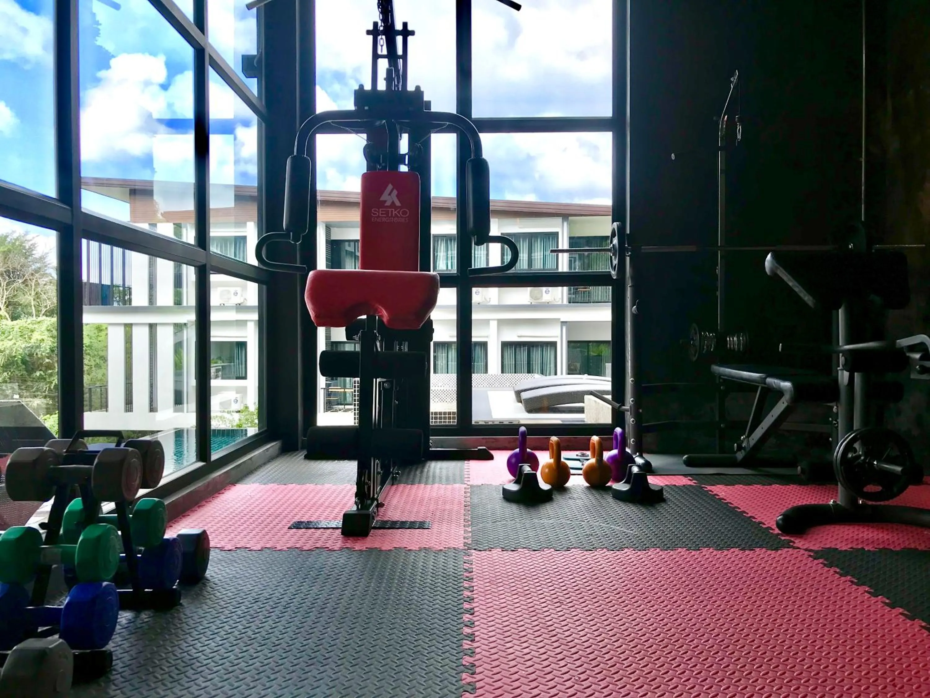 Fitness centre/facilities in Chaantalay Hotel