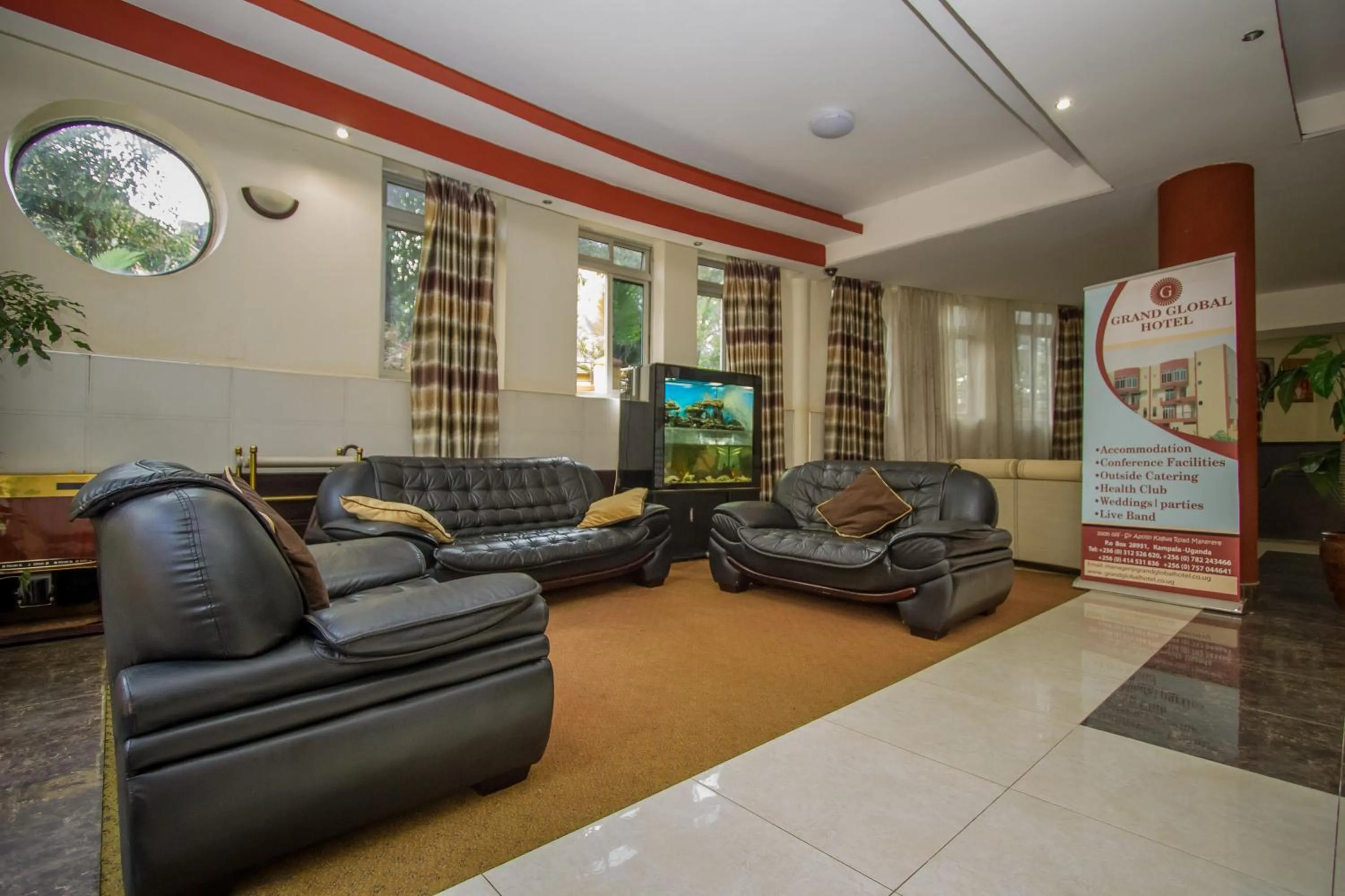 Lobby or reception in Grand Global Hotel