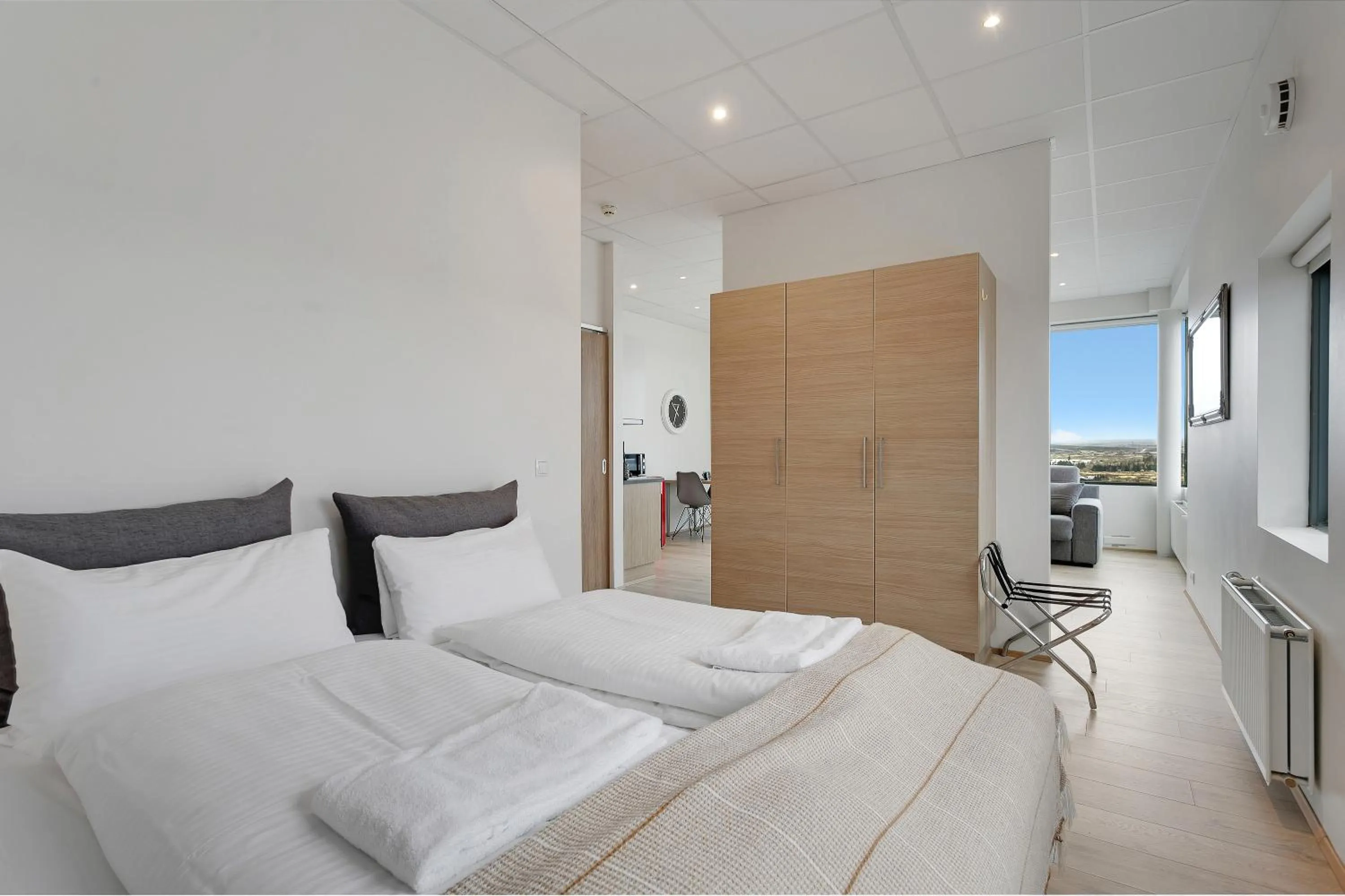 Bed in Blue Mountain Apartments by Heimaleiga