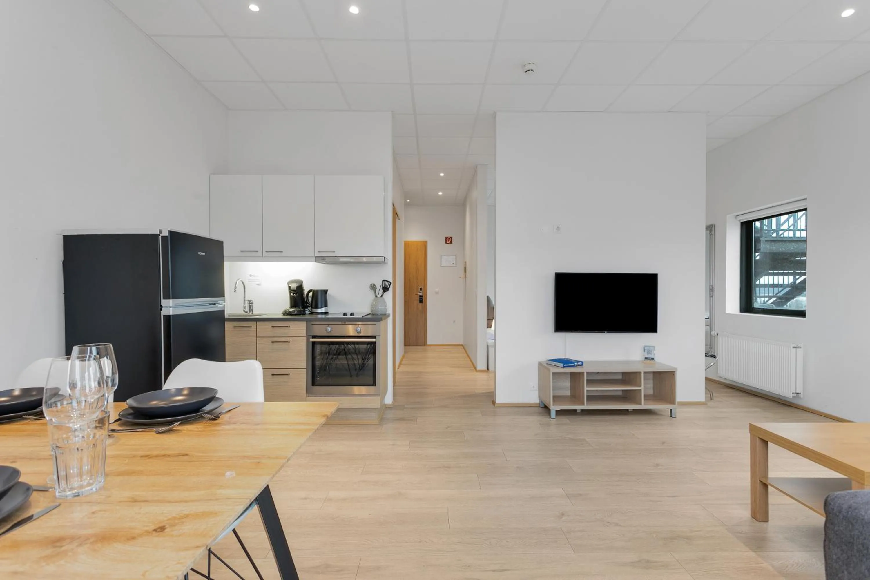 TV and multimedia in Blue Mountain Apartments by Heimaleiga