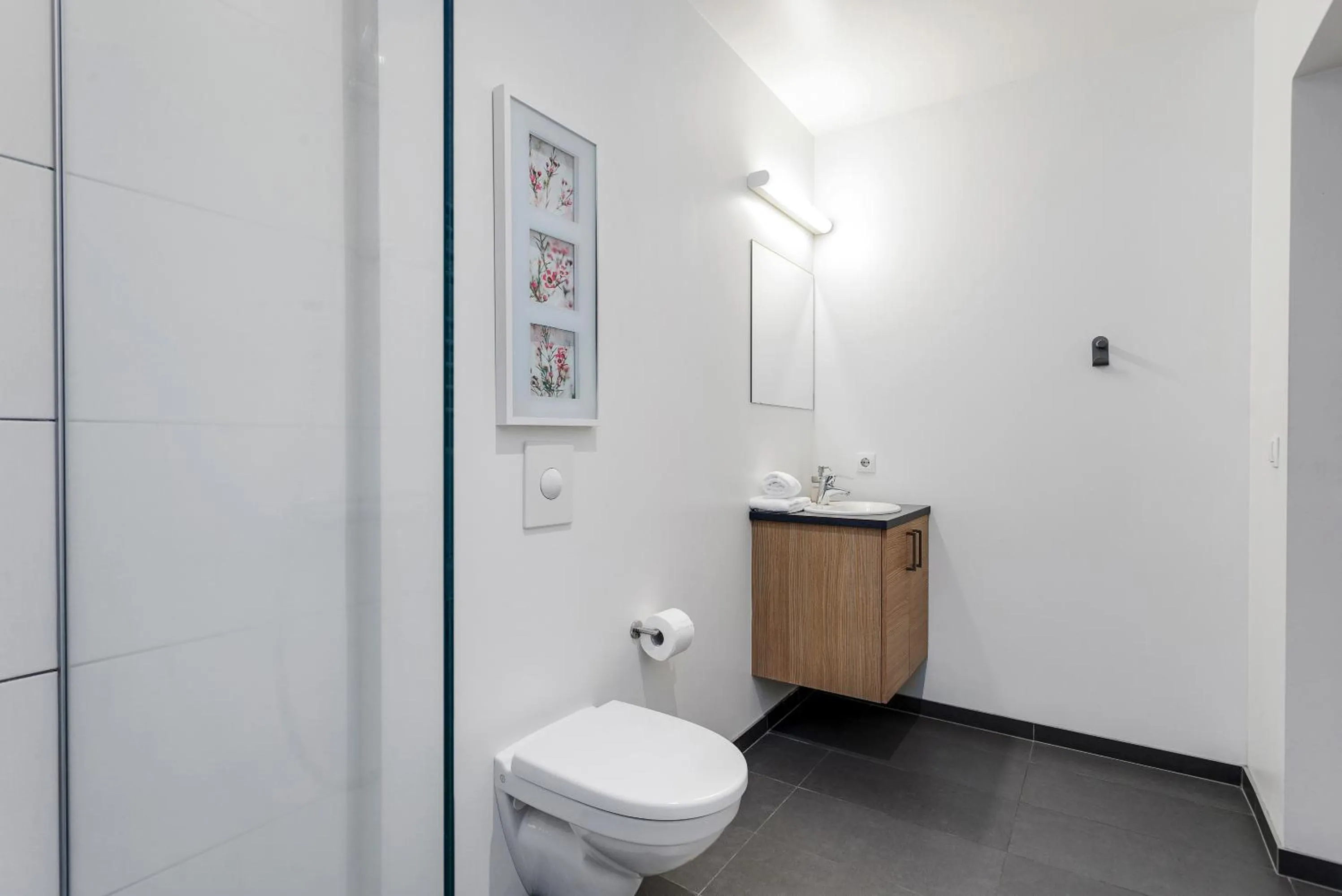 Toilet in Blue Mountain Apartments by Heimaleiga