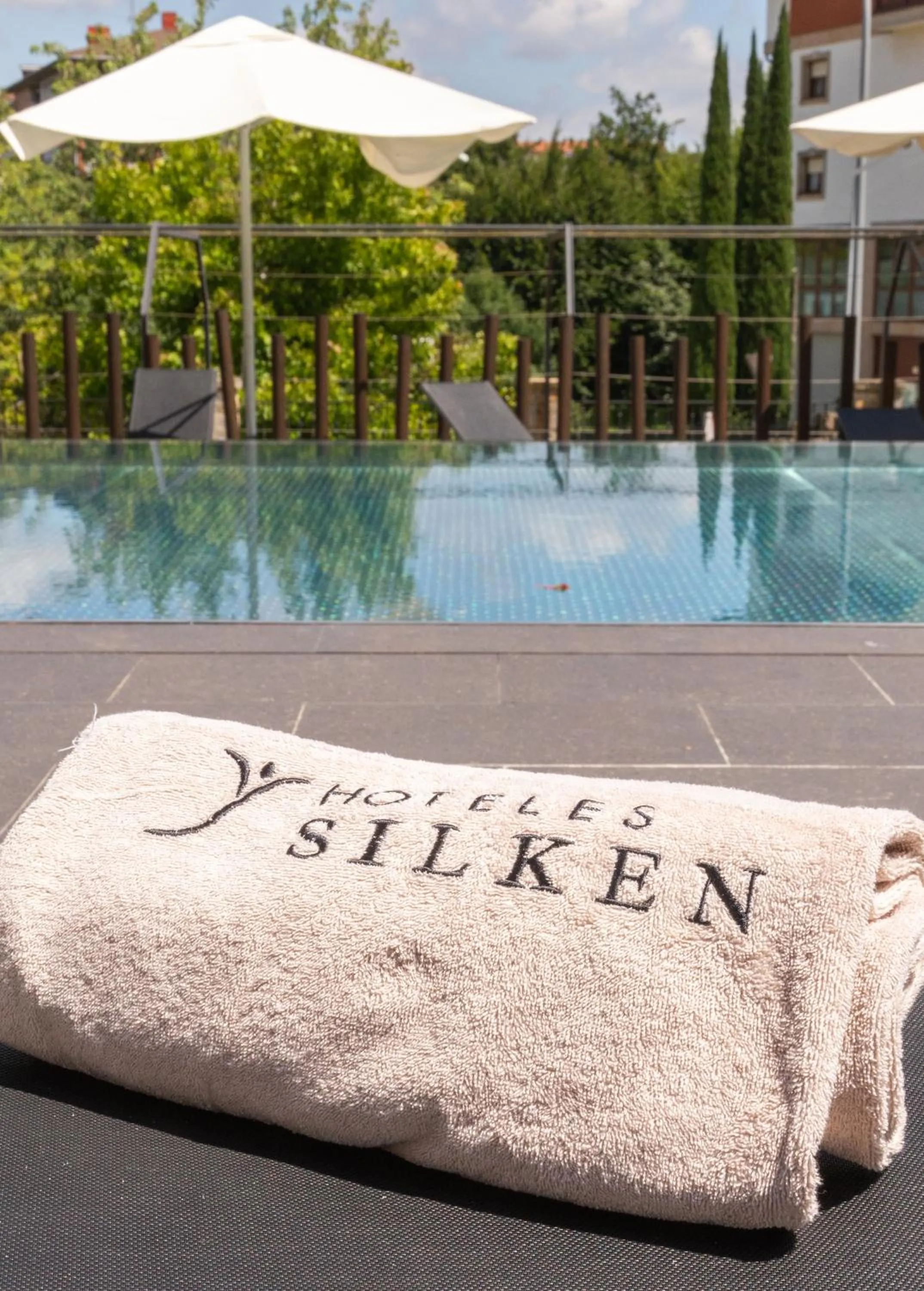 Pool view in Silken Gran hotel Durango