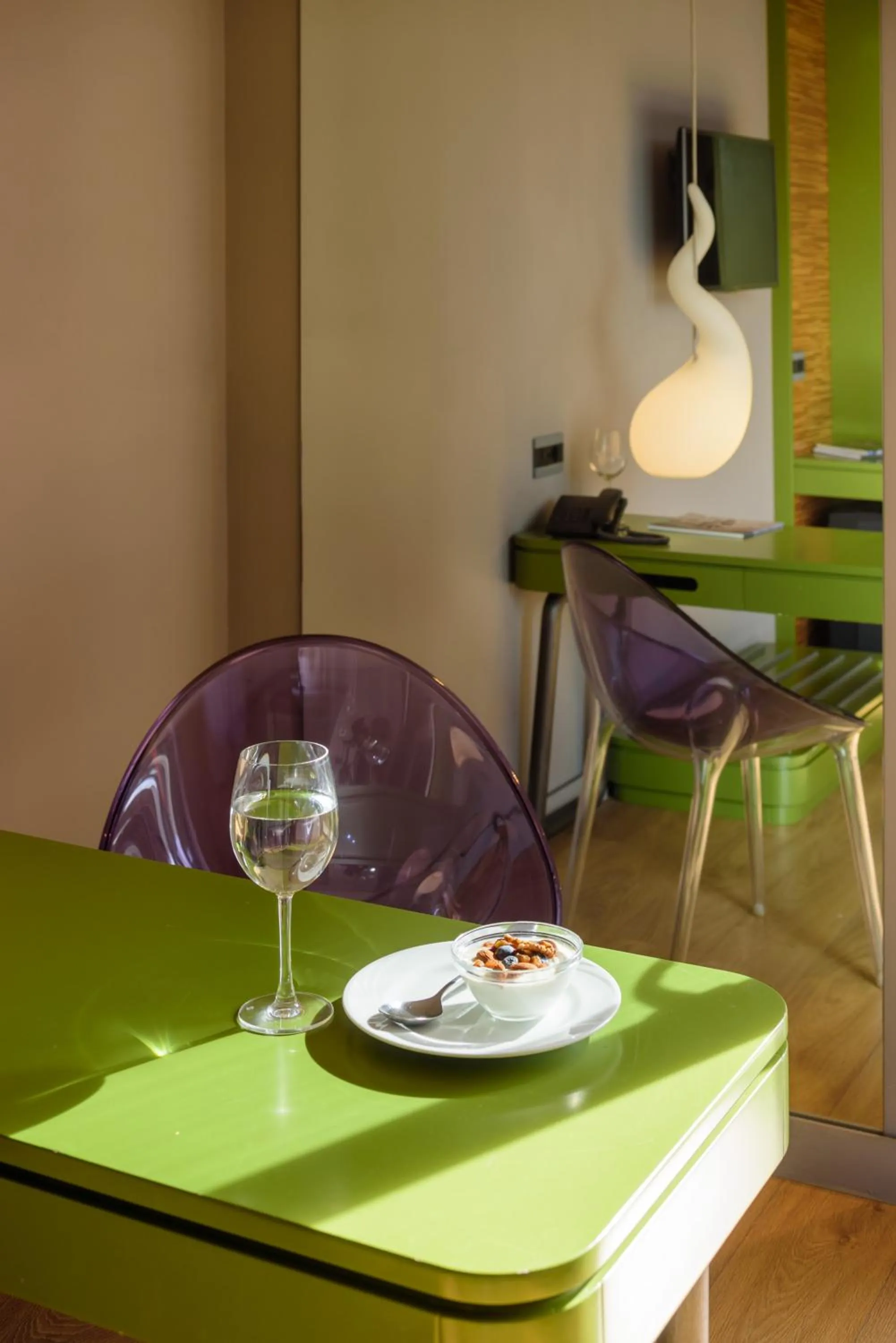 Seating area in Essence Hotel