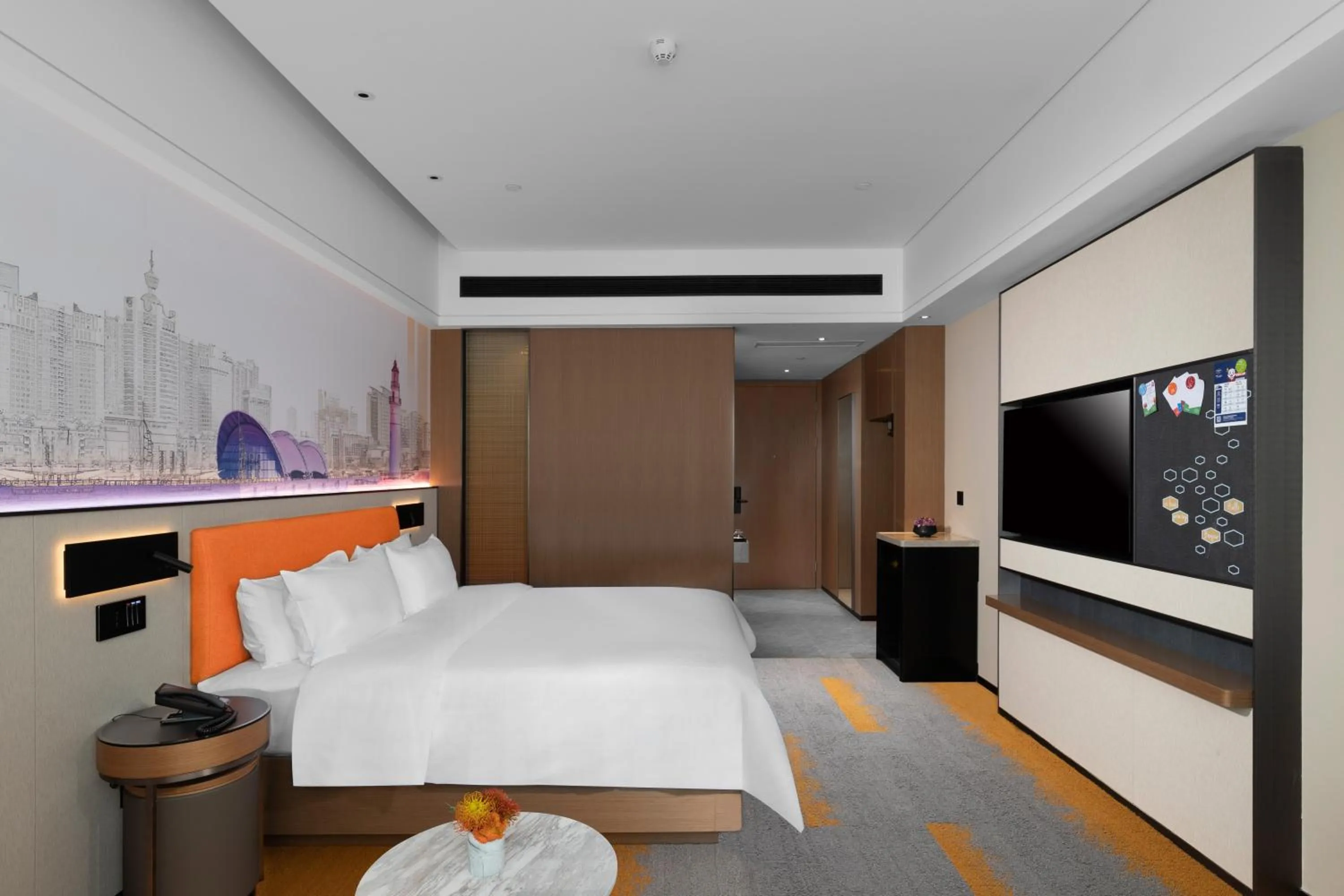 Bed in Hampton by Hilton Qingdao Jiaodong International Airport South