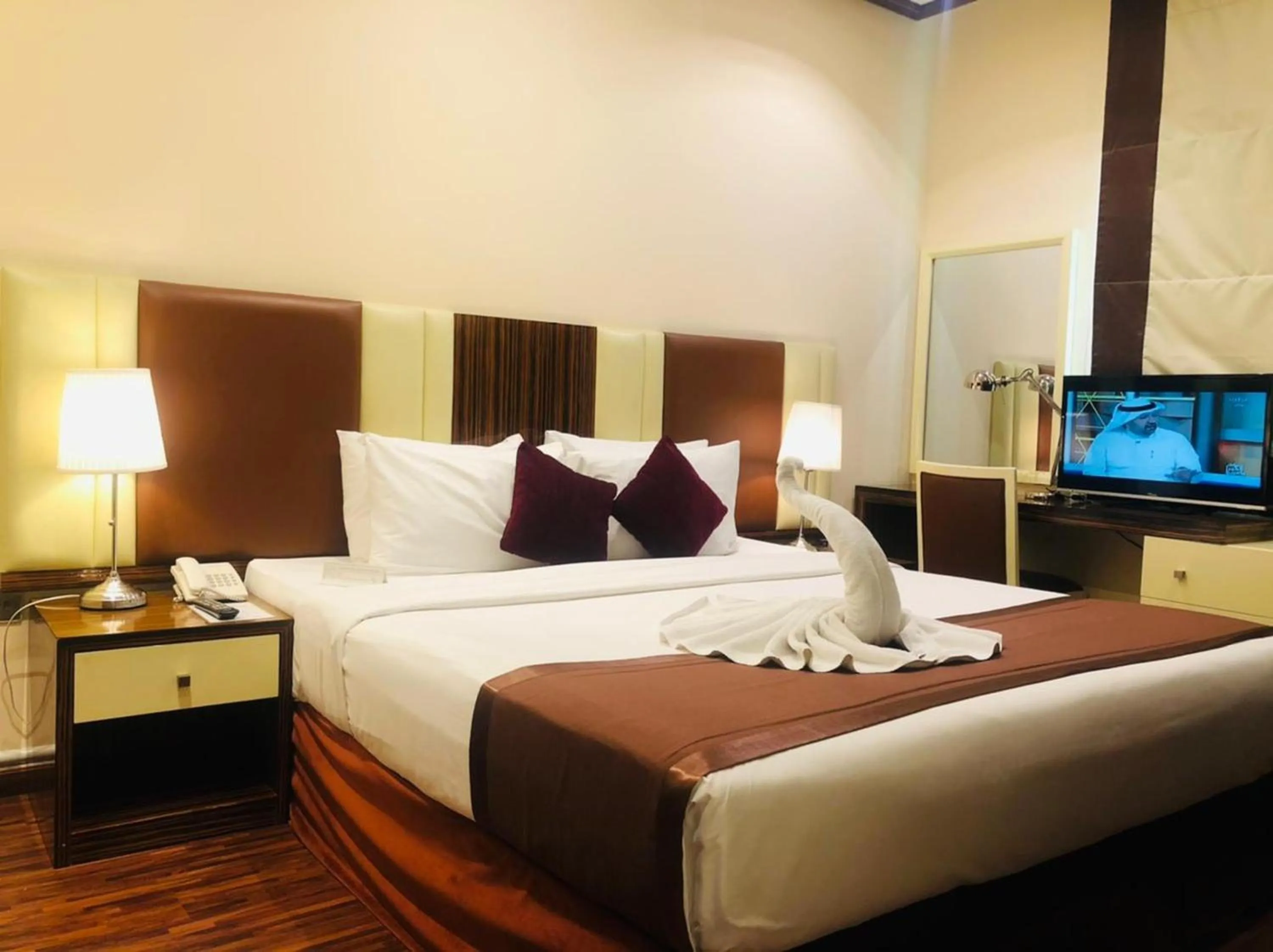 Bed in The View Al Barsha Hotel Apartments