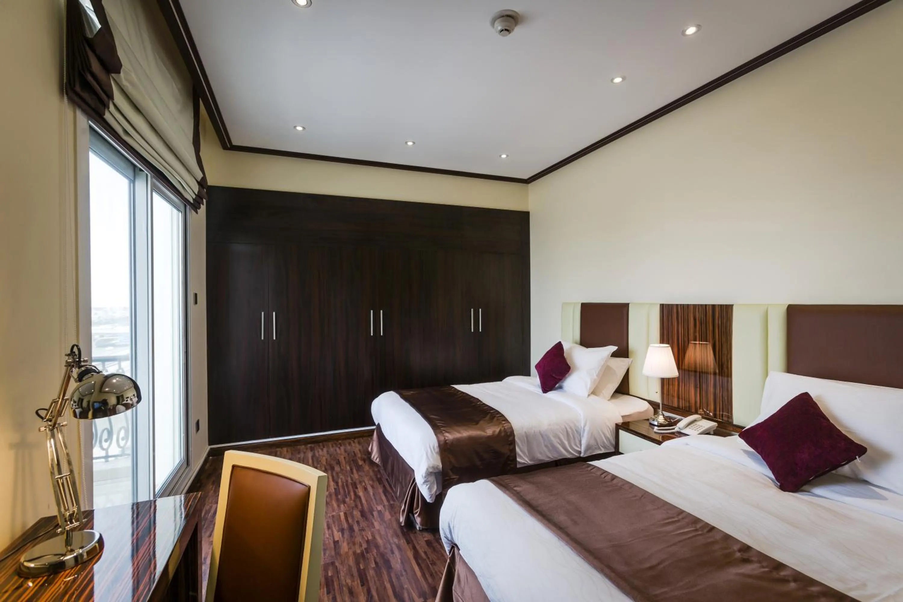 Bed in The View Al Barsha Hotel Apartments