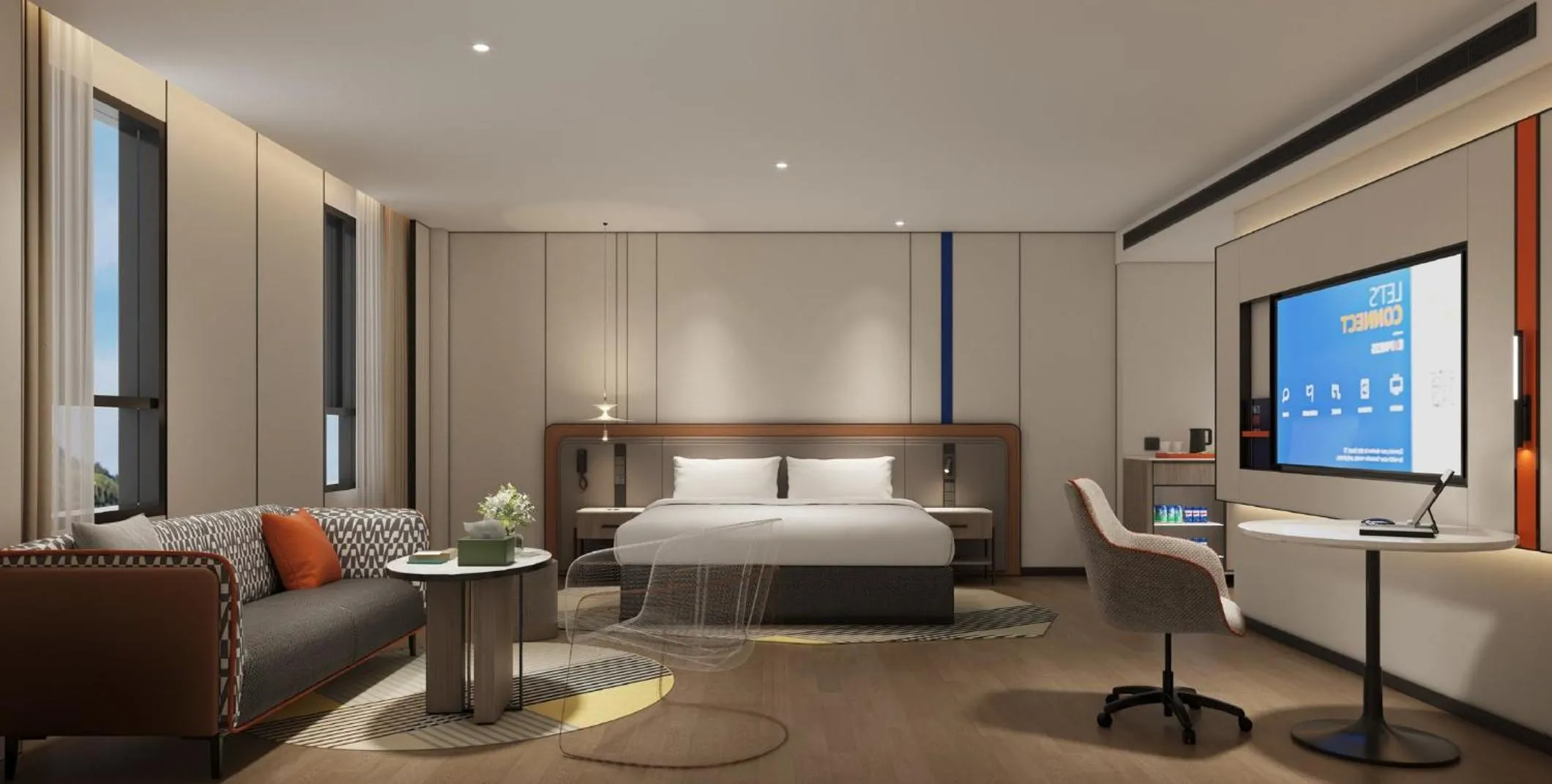 Photo of the whole room, Bed in Holiday Inn Express Chongqing Ciqikou Ancient Town by IHG