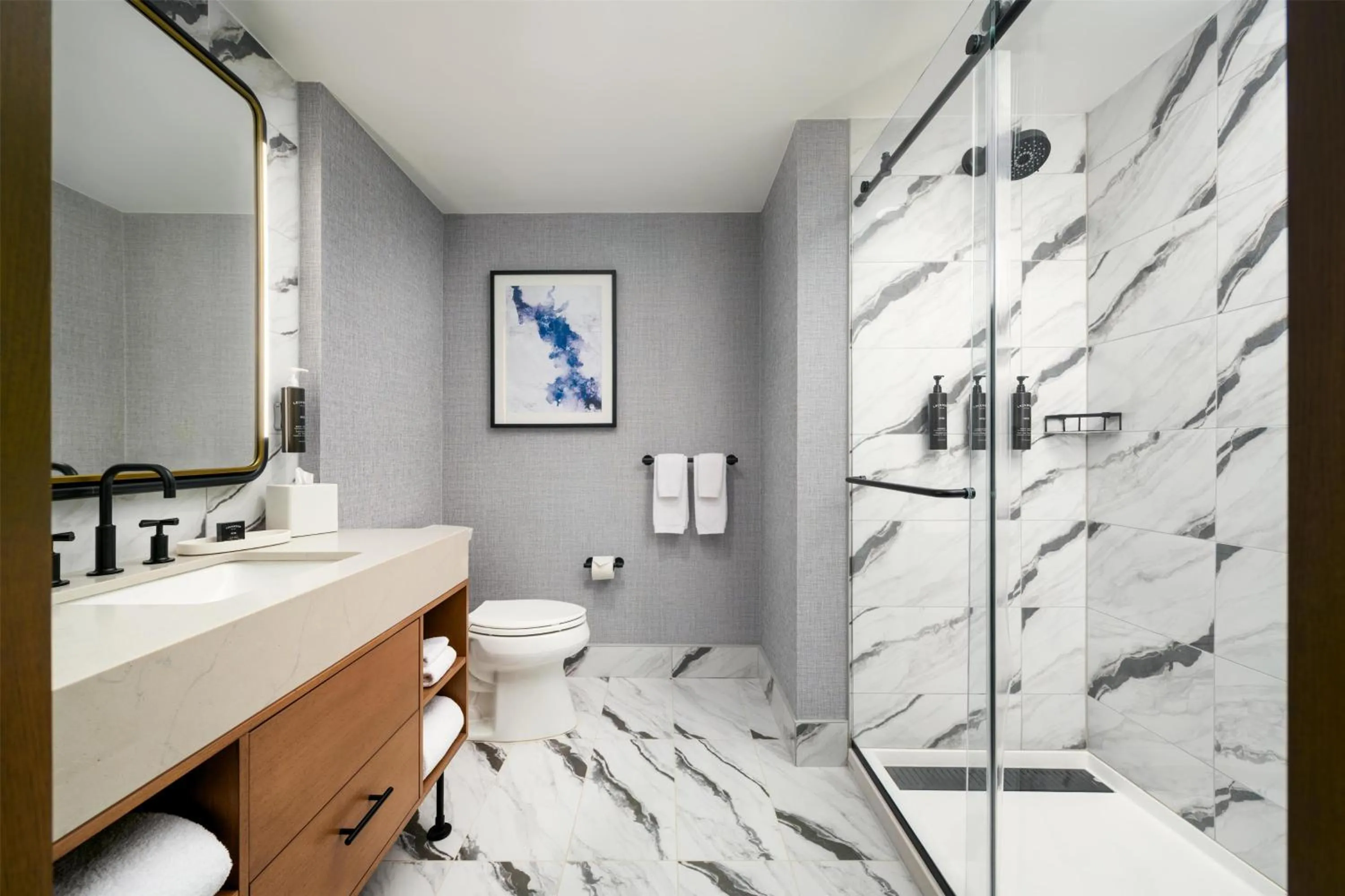 Bathroom in The Nobleman Fort Worth, Tapestry Collection By Hilton