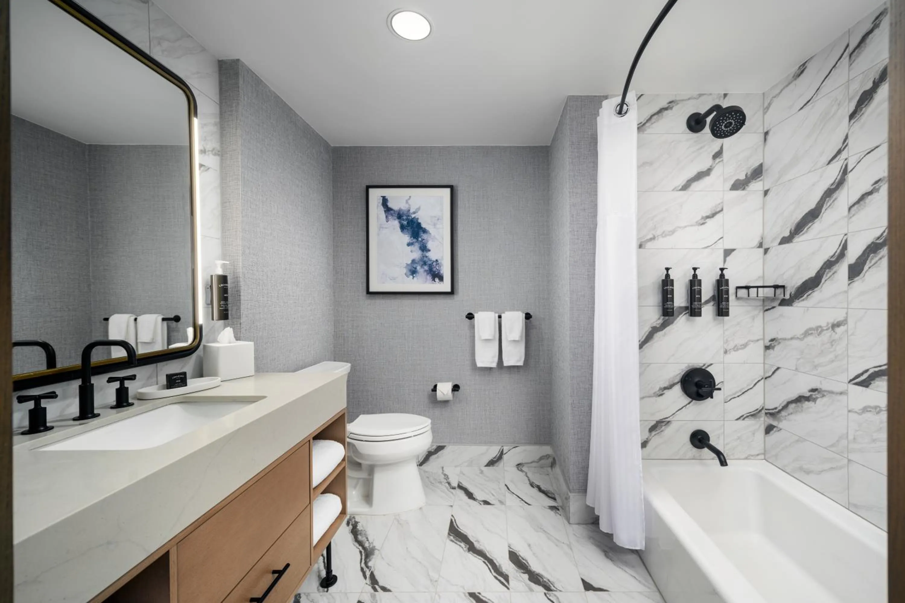 Bathroom in The Nobleman Fort Worth, Tapestry Collection By Hilton