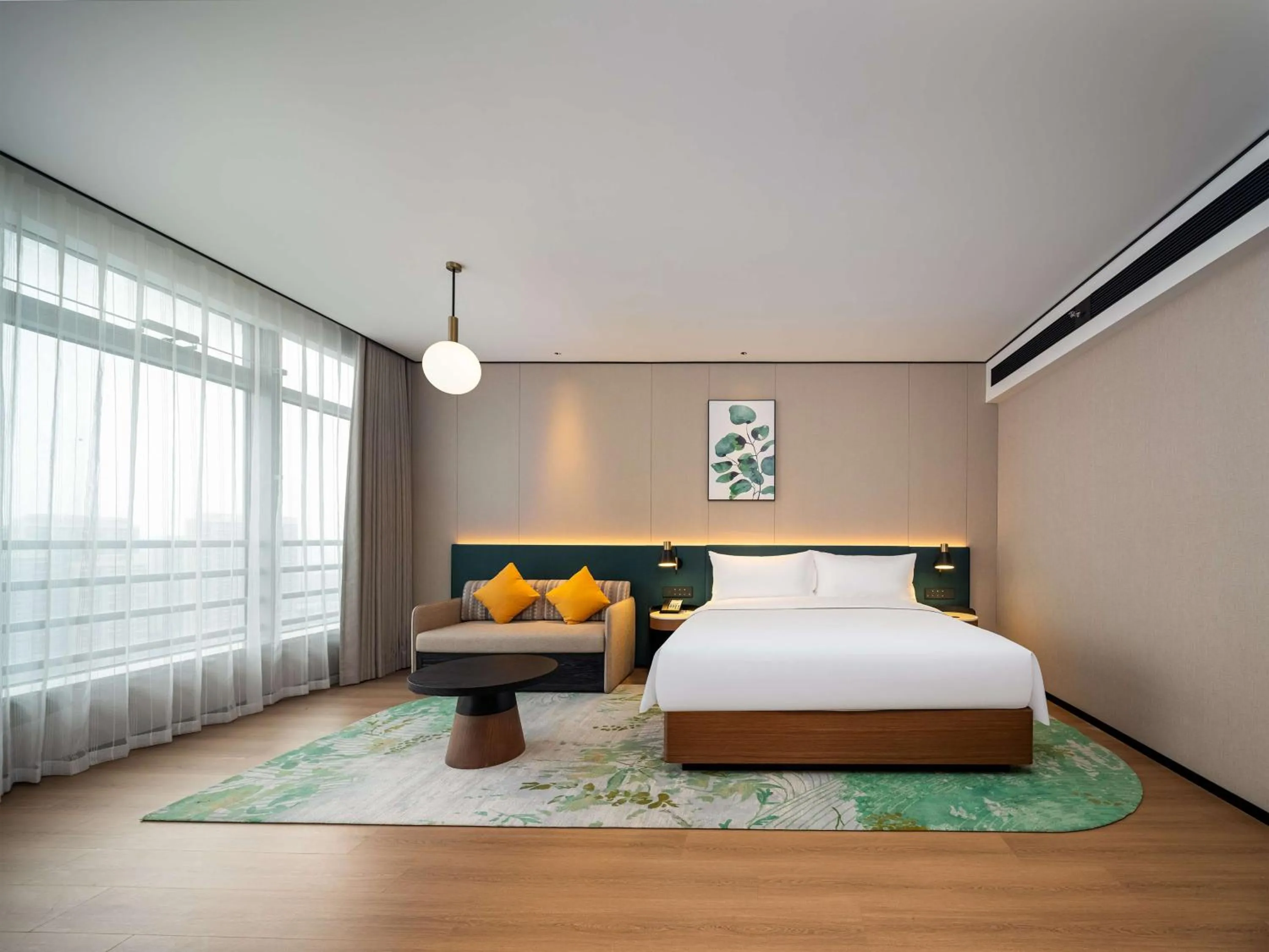 Living room, Bed in Hilton Garden Inn Hefei High-Tech Zone