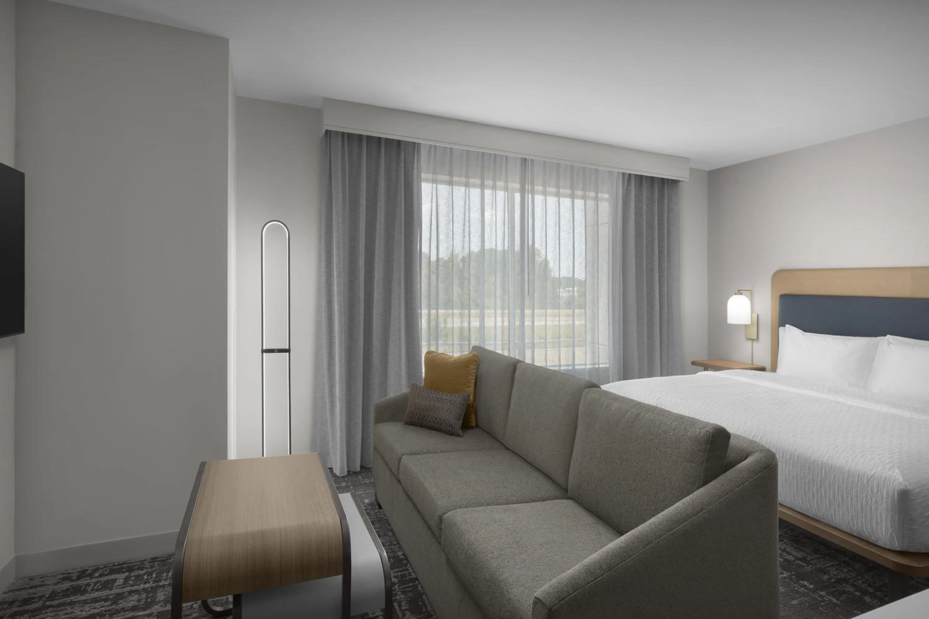 Living room, Bed in Homewood Suites By Hilton Jackson
