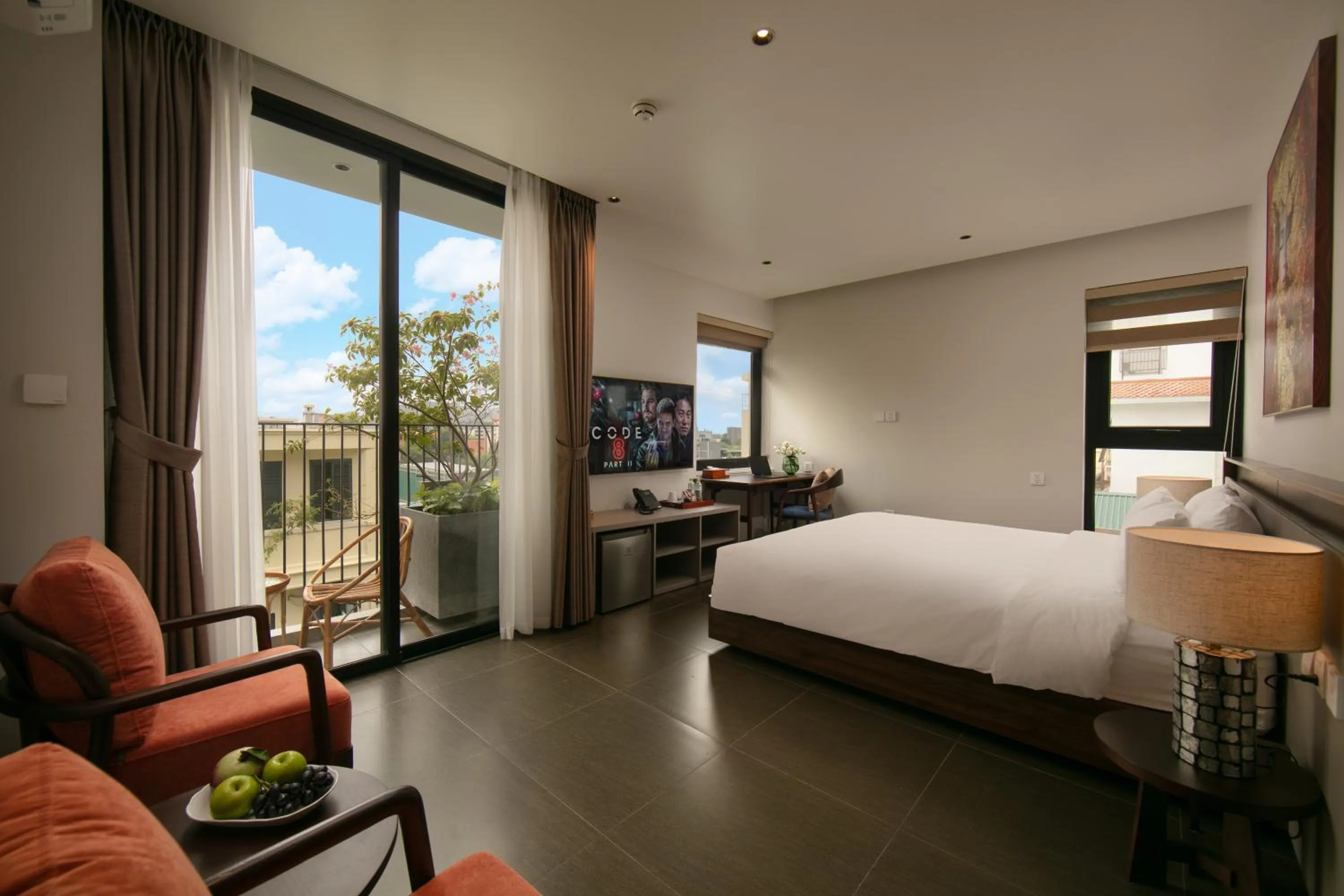 Communal lounge/ TV room, Bed in Hanoi Riverview Boutique Hotel & Apartment