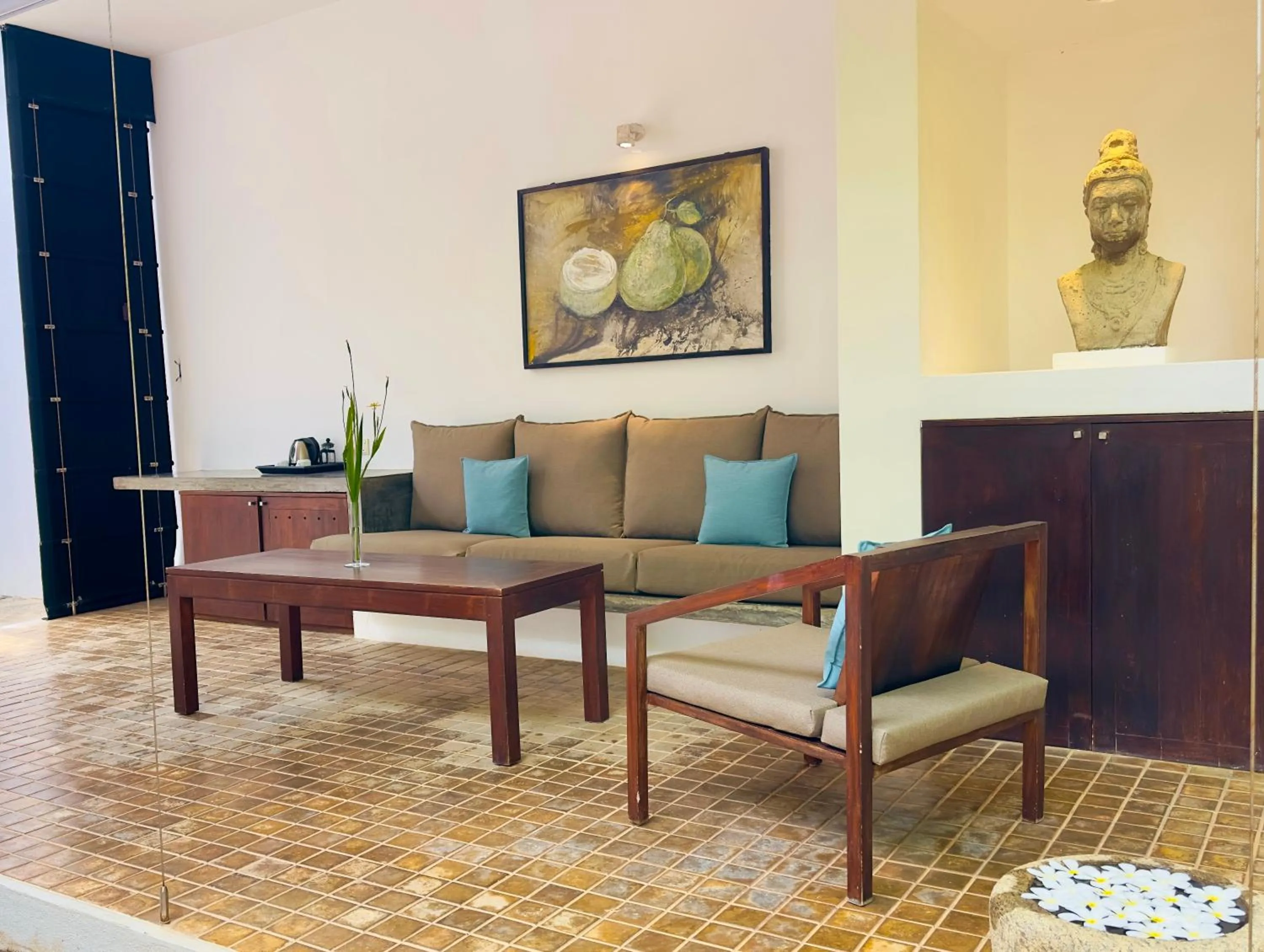 Seating area in Calamansi Cove Villas