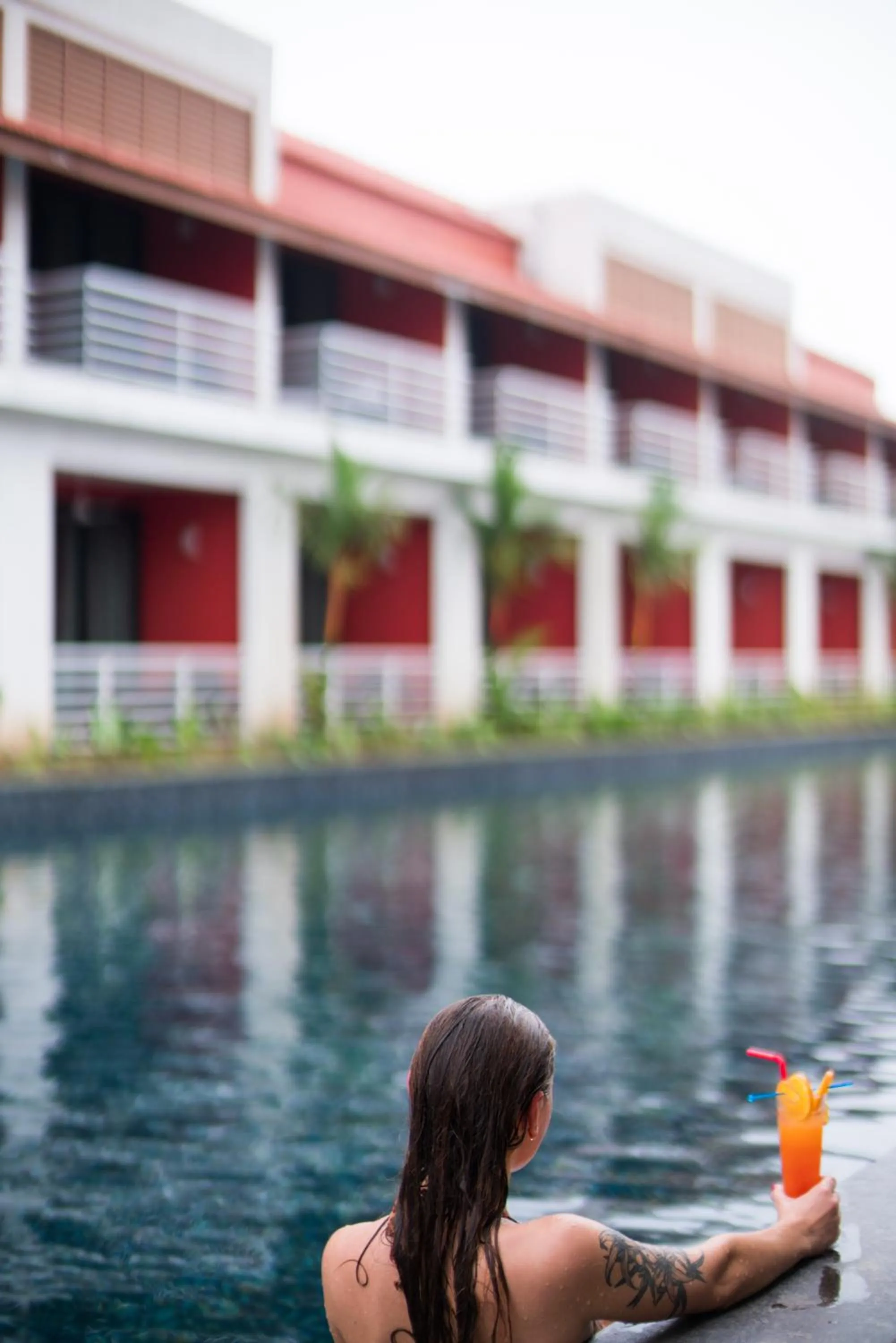 Pool view in Planet Hollywood Beach Resort Goa