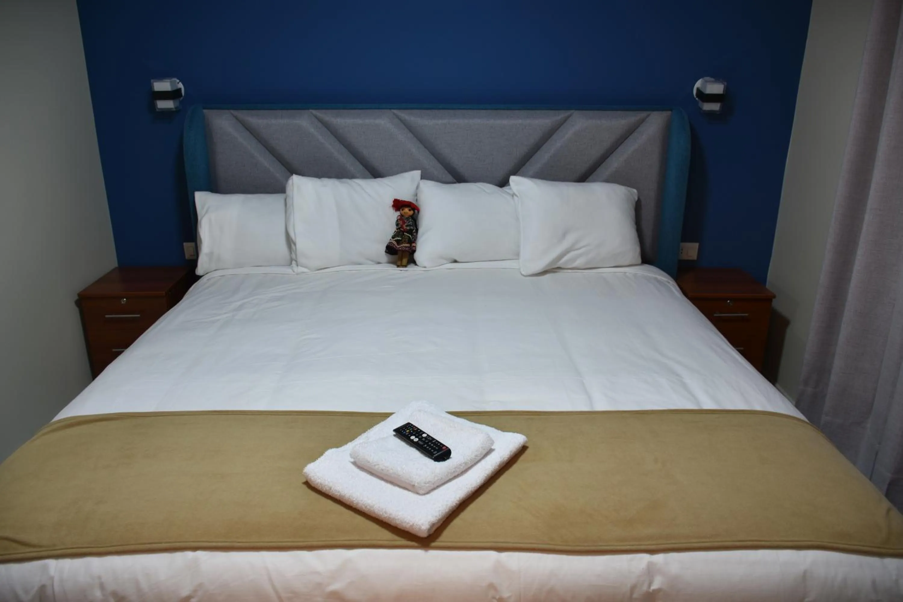 Bed in Andenes del Inca Hotel