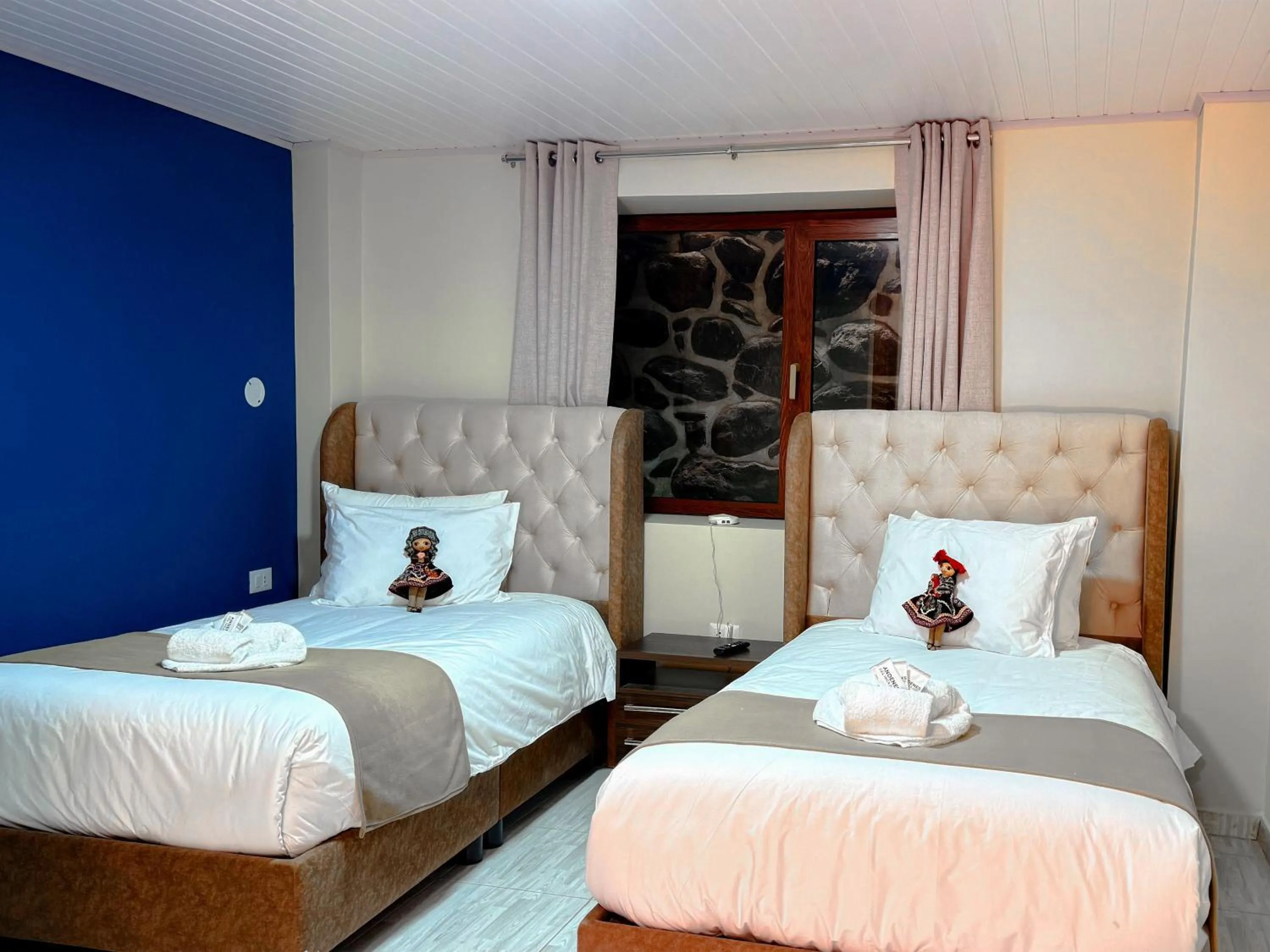 Bed in Andenes del Inca Hotel