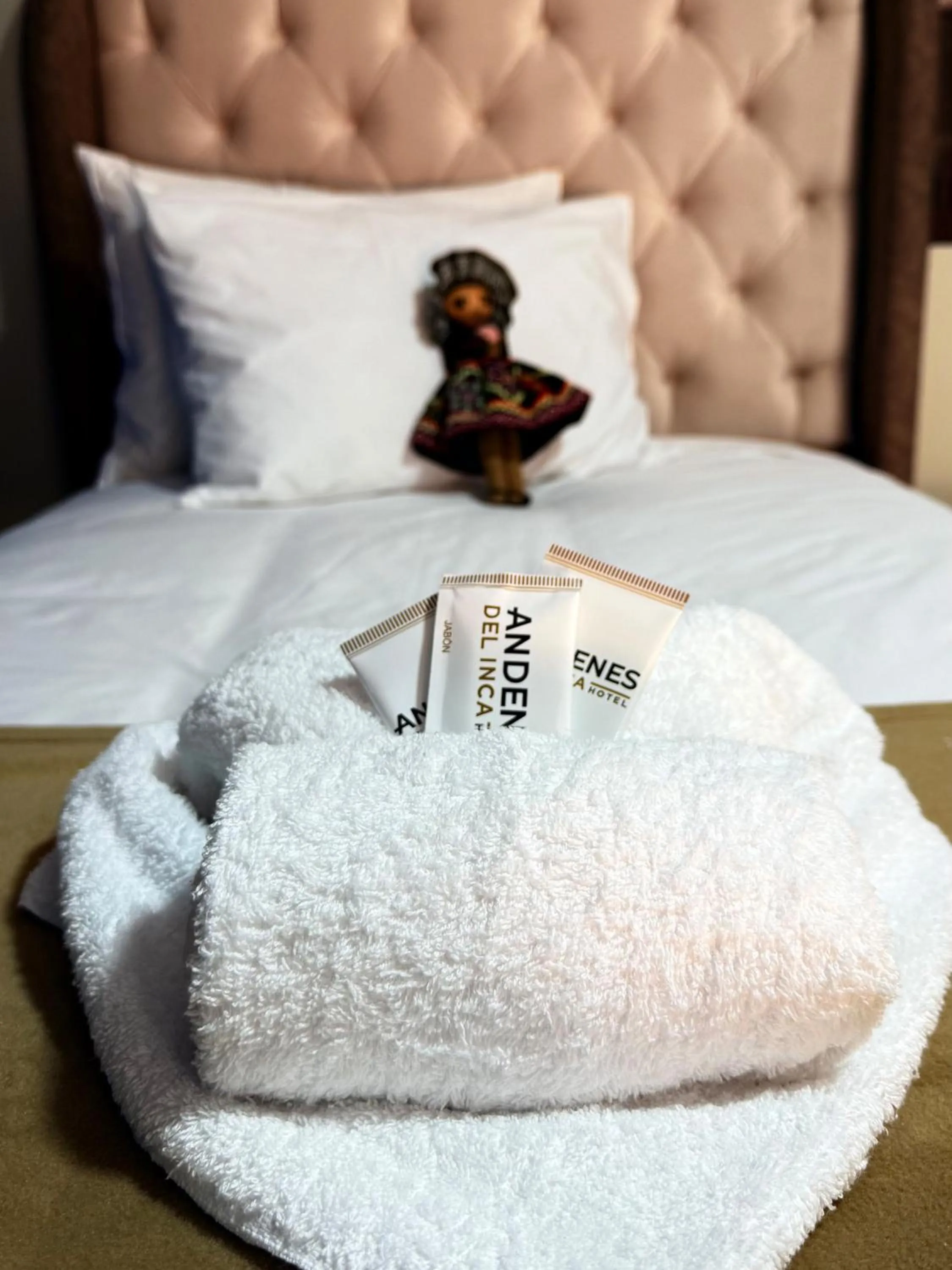 Bed in Andenes del Inca Hotel