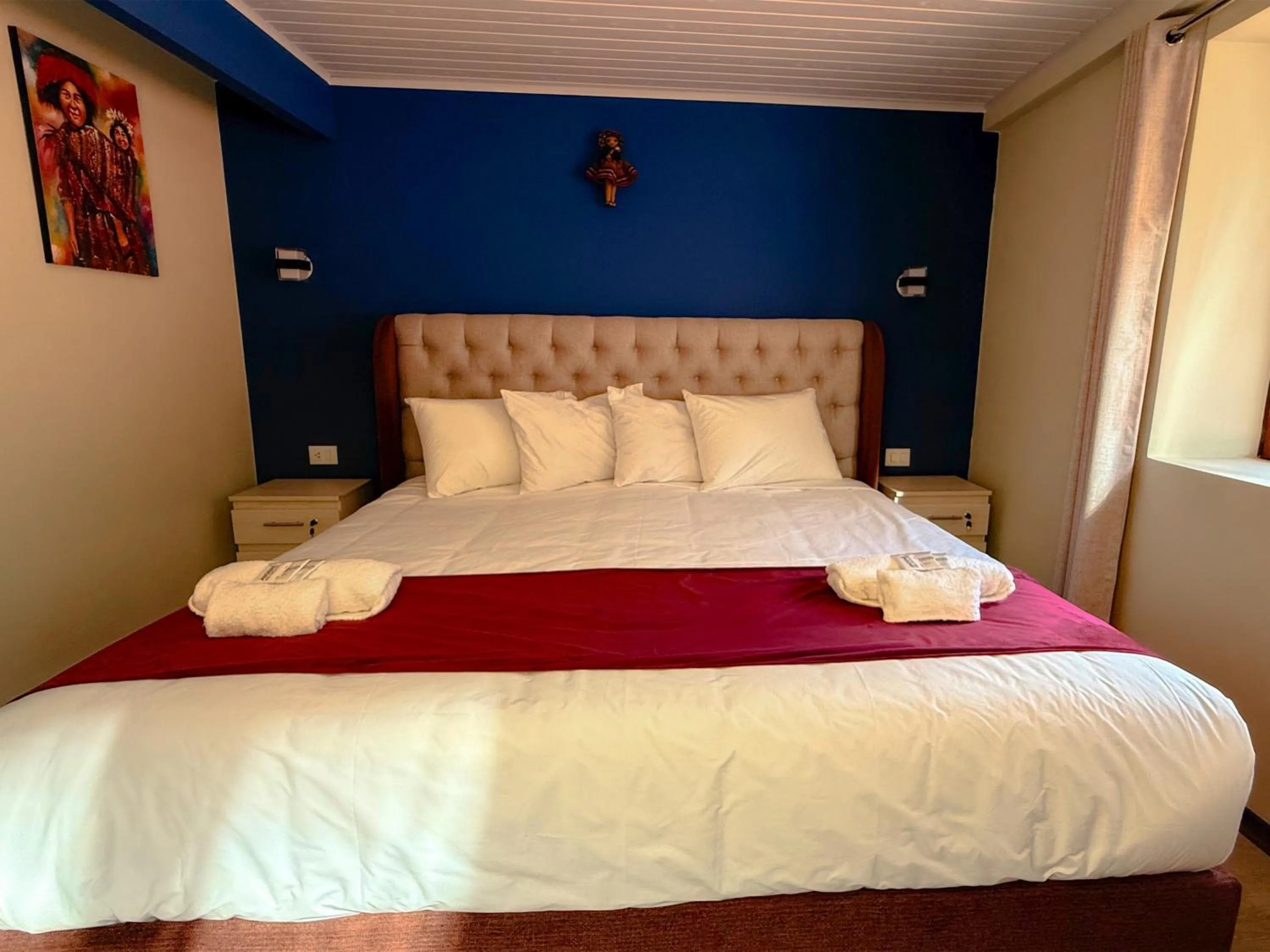 Bed in Andenes del Inca Hotel