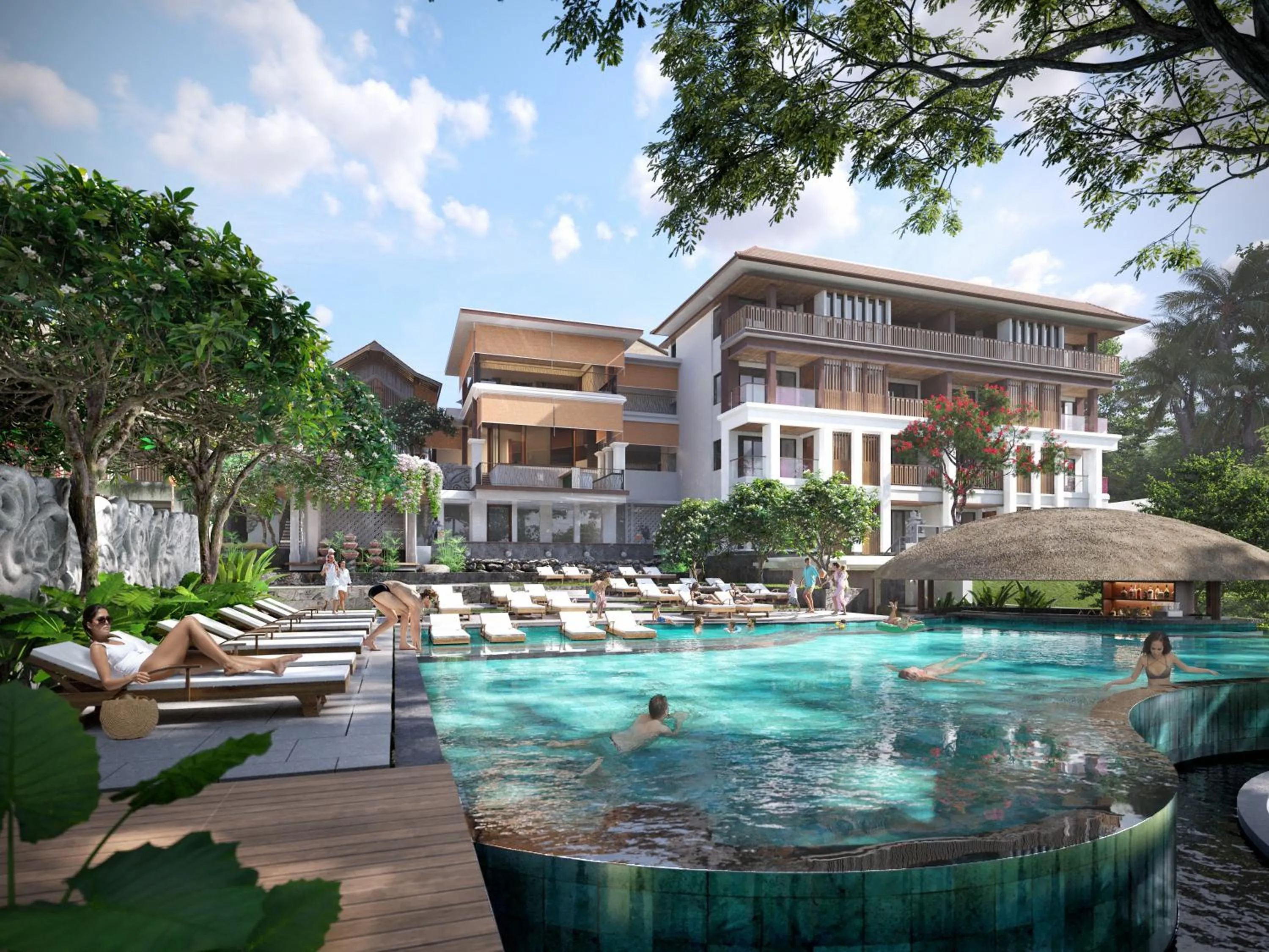 Swimming pool in Sudamala Resort, Ubud, Bali