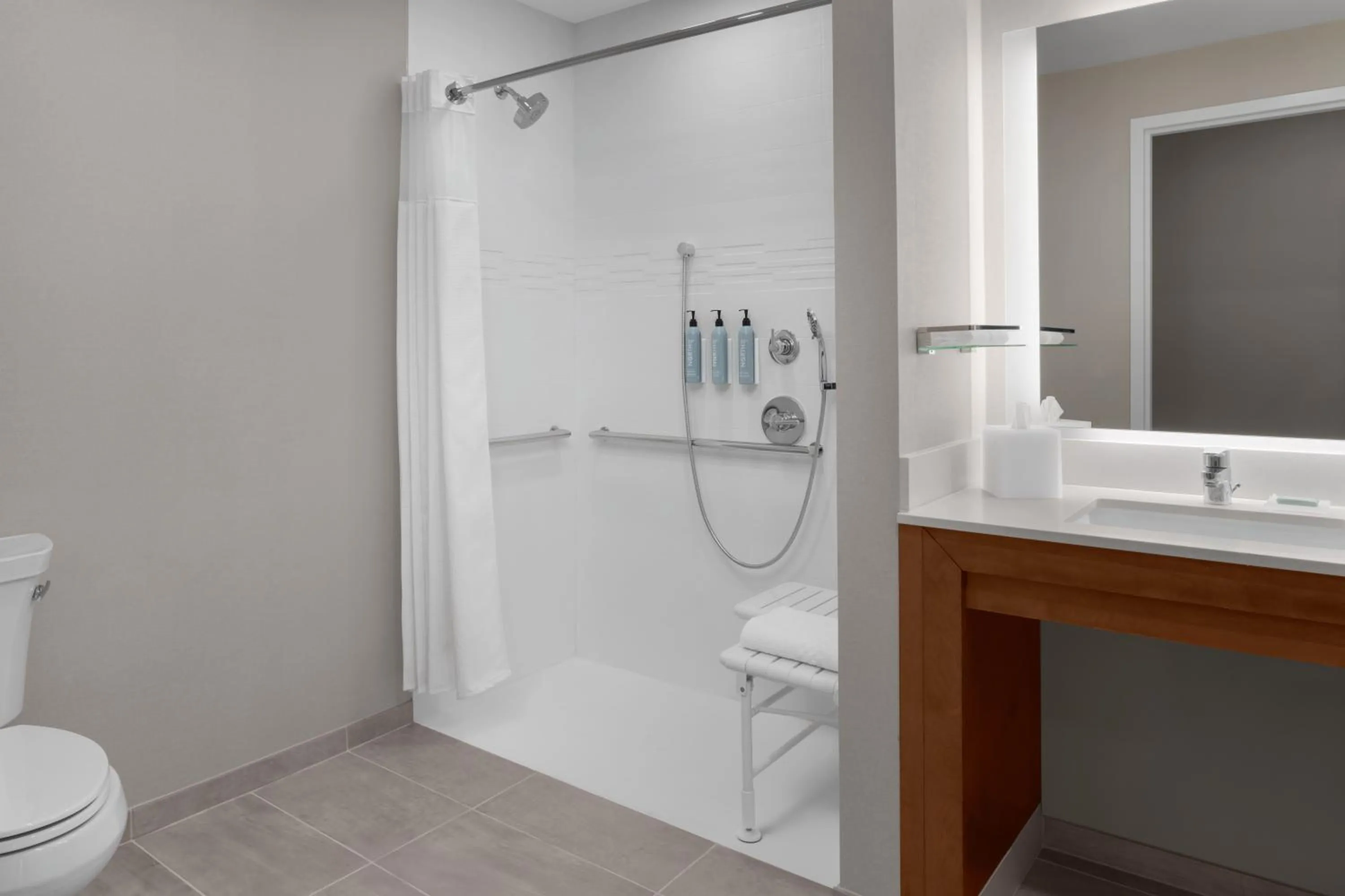 Shower in Residence Inn by Marriott Lincoln Downtown