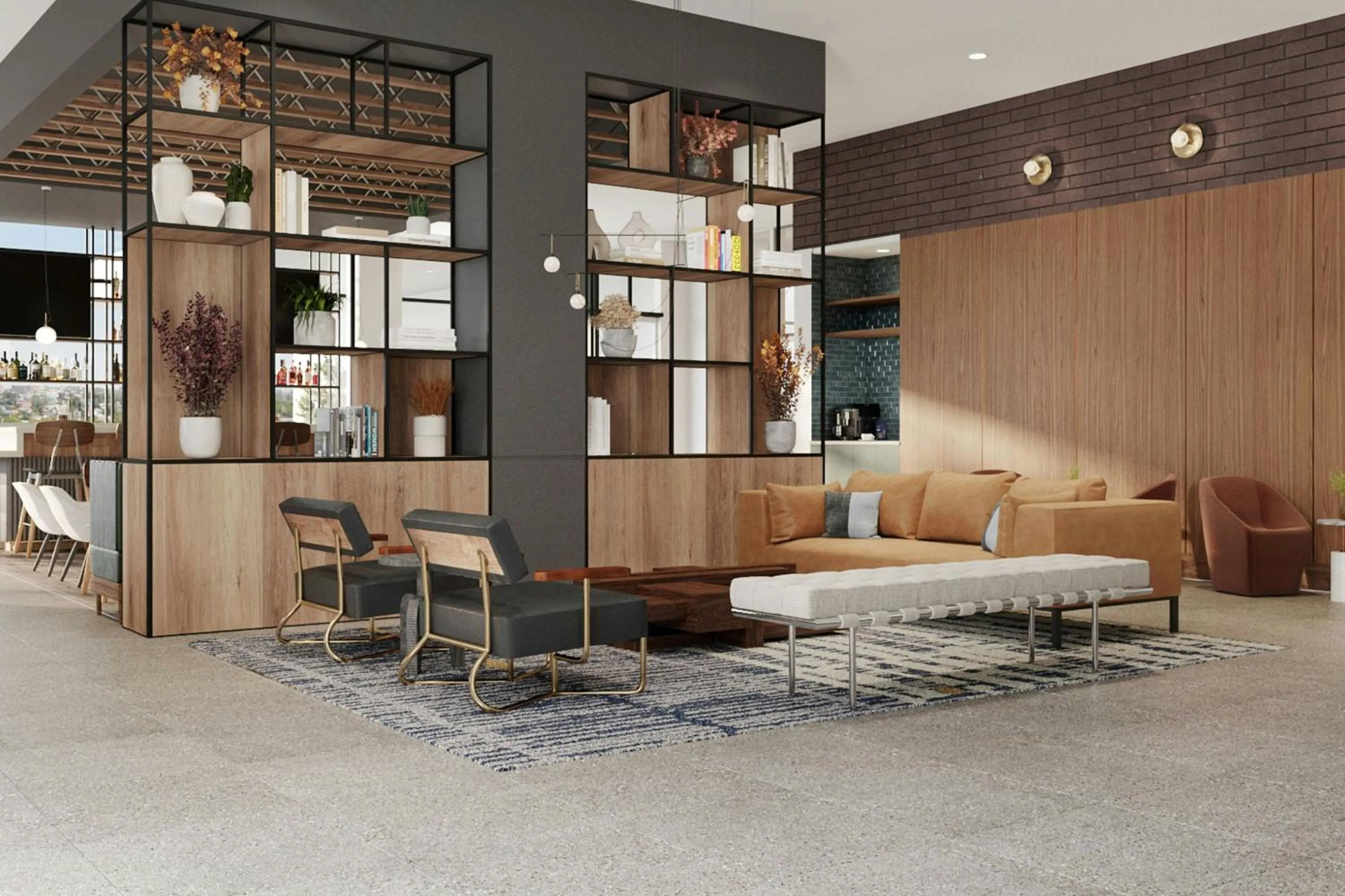 Lounge or bar in Residence Inn by Marriott Lincoln Downtown