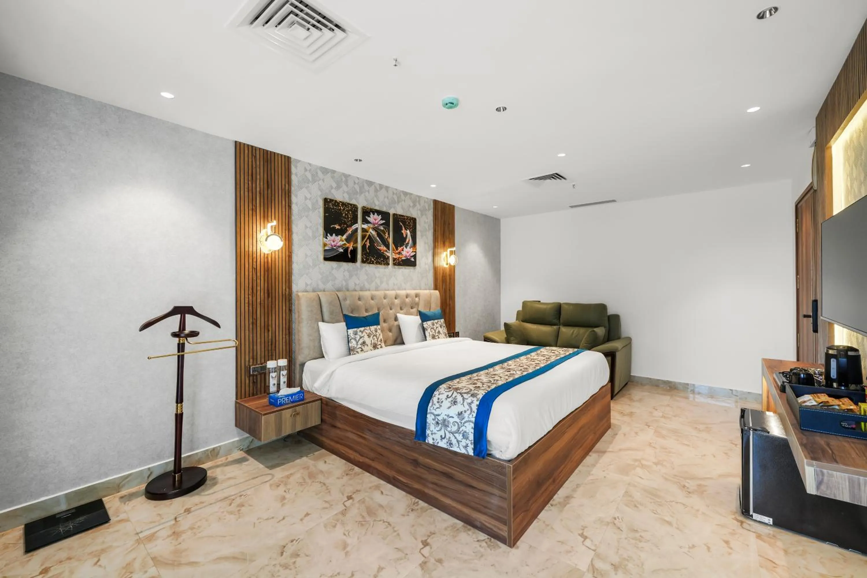 View (from property/room), Bed in Hotel Grand Kasturi