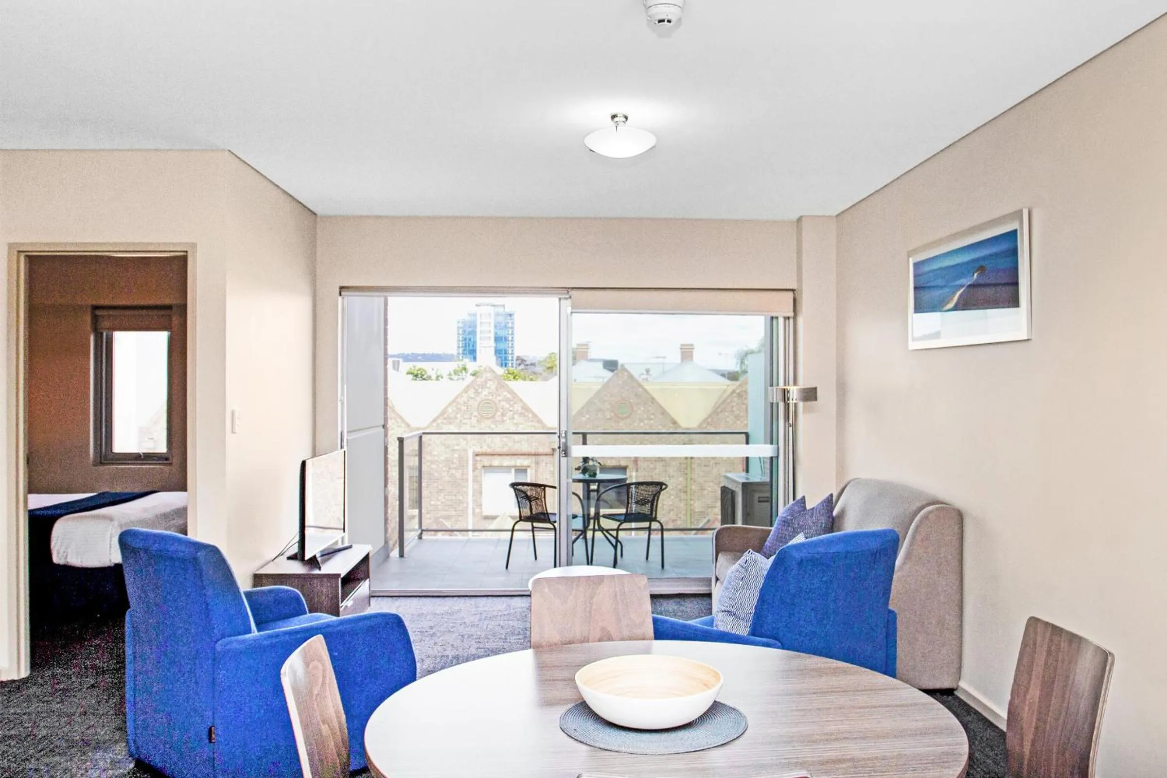 Seating area in Hume Serviced Apartments