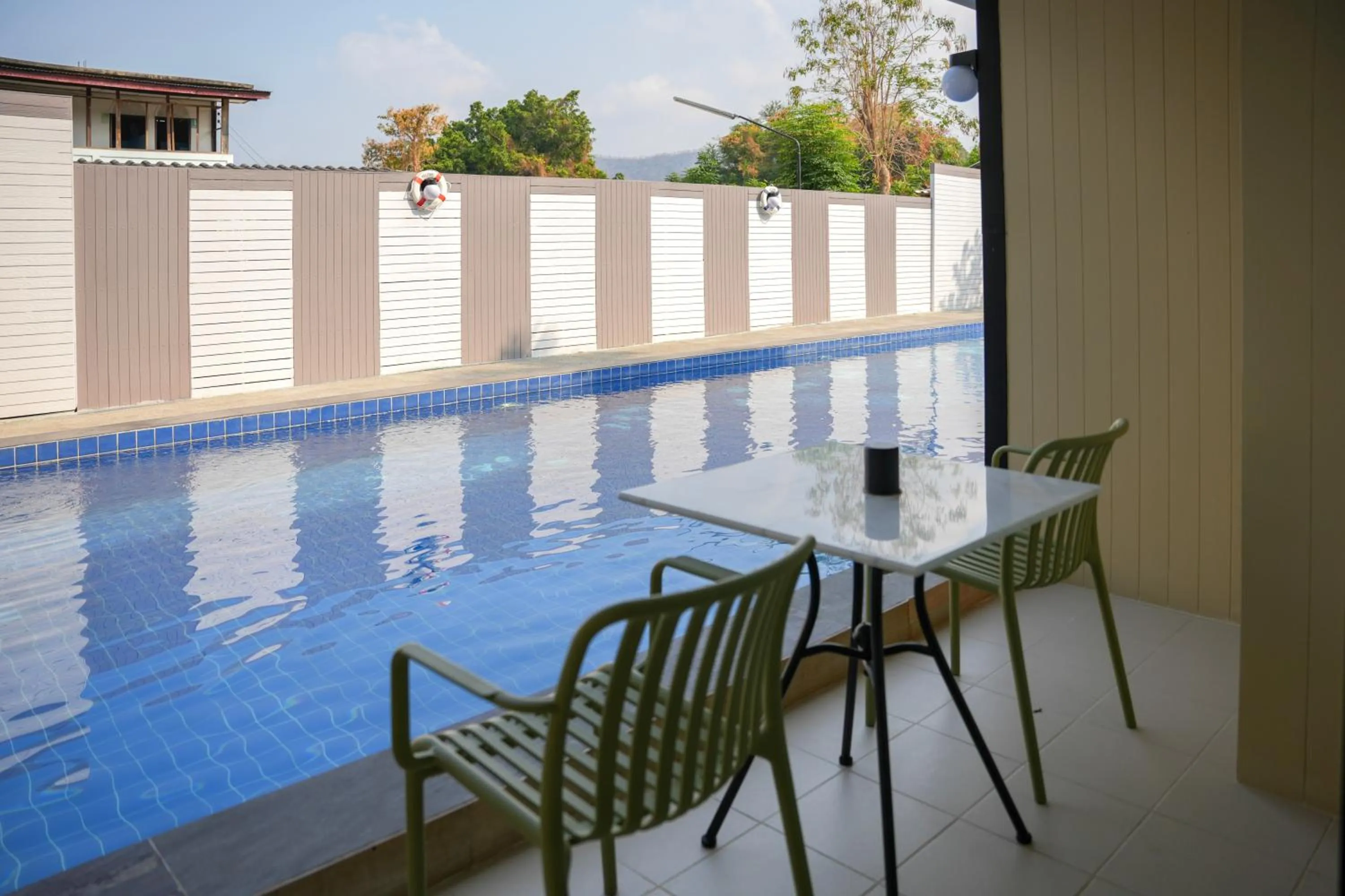 Balcony/Terrace in R2 Bed and Pool Kanchanaburi