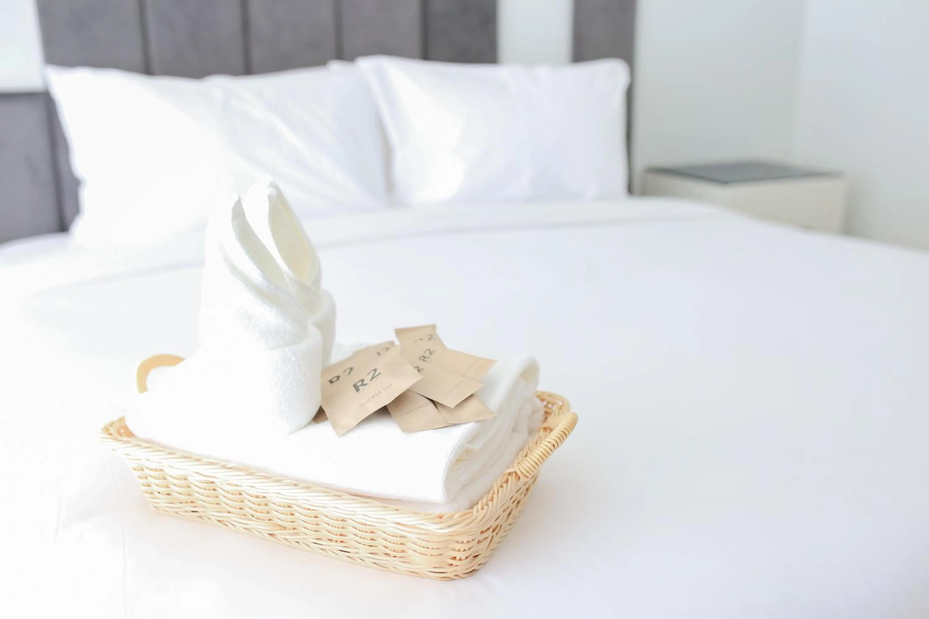 towels, Bed in R2 Bed and Pool Kanchanaburi