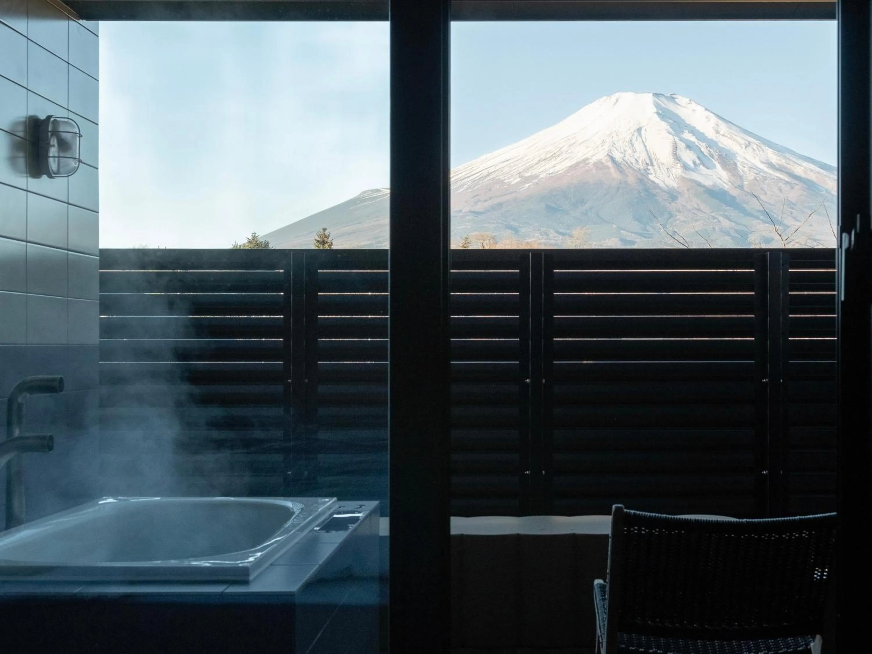 Mountain view in Mt Fuji View and Private Sauna Ryokan Shizuku しずく