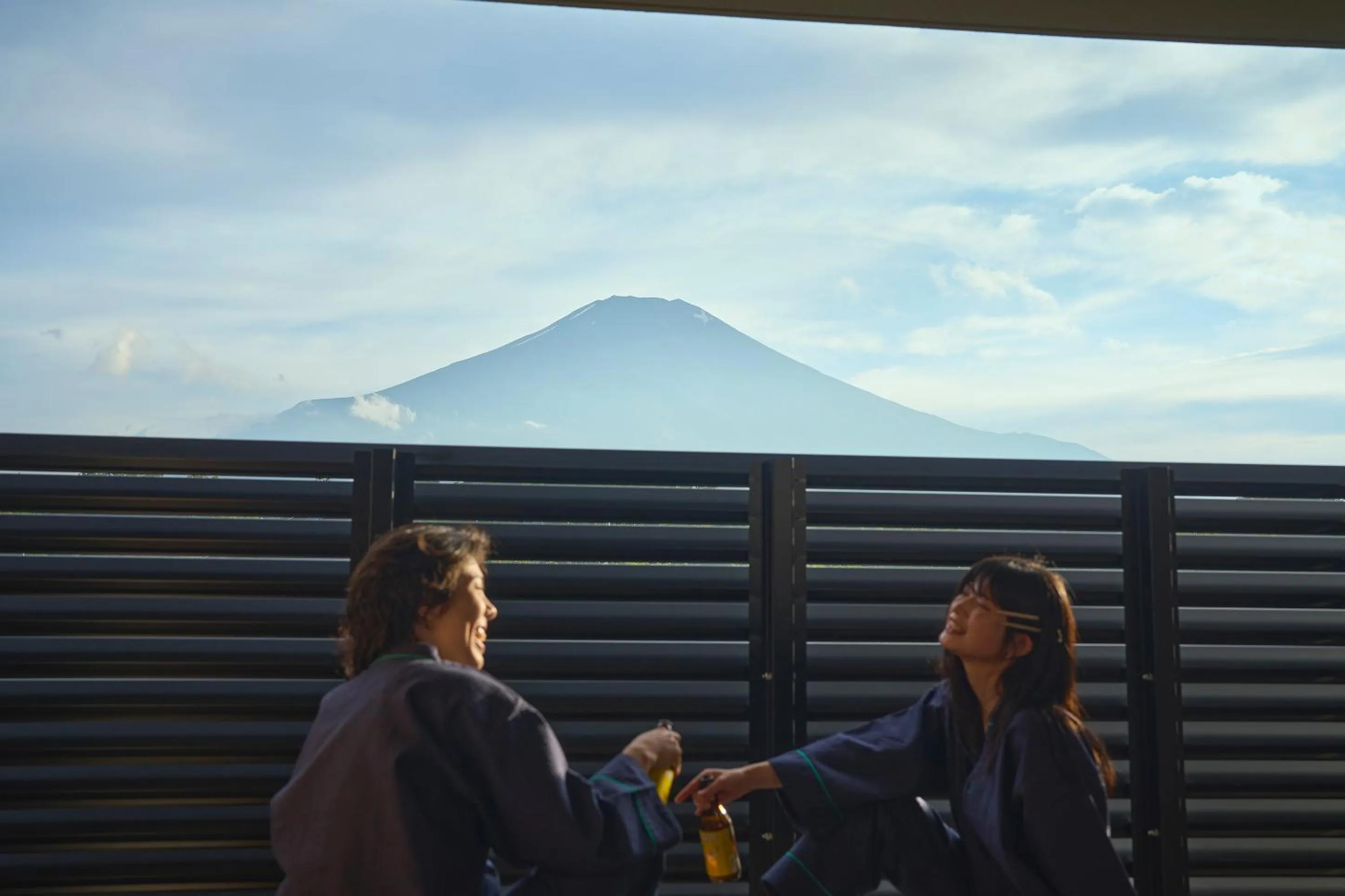 Balcony/Terrace in Mt Fuji View and Private Sauna Ryokan Shizuku しずく