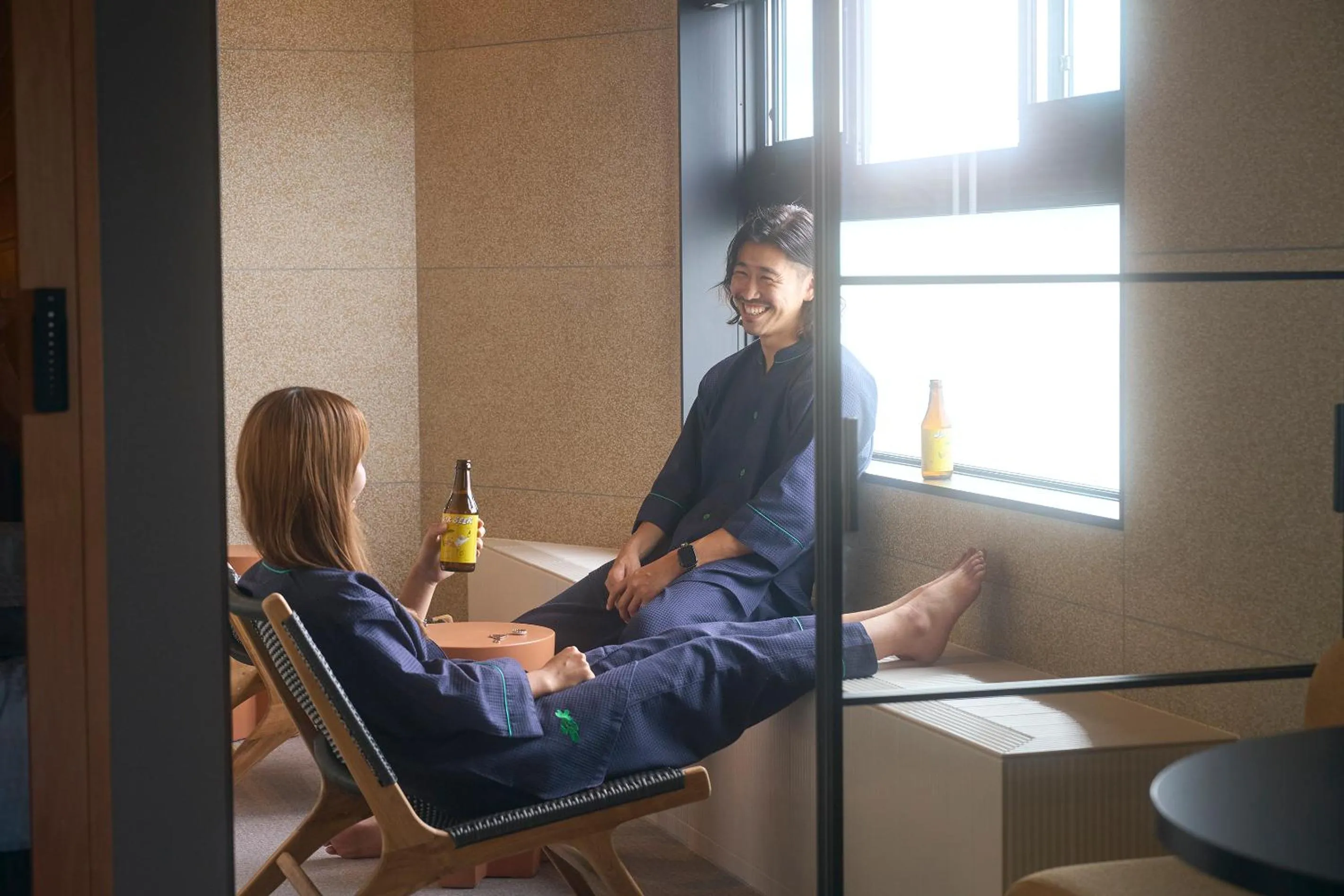 Seating area in Mt Fuji View and Private Sauna Ryokan Shizuku しずく