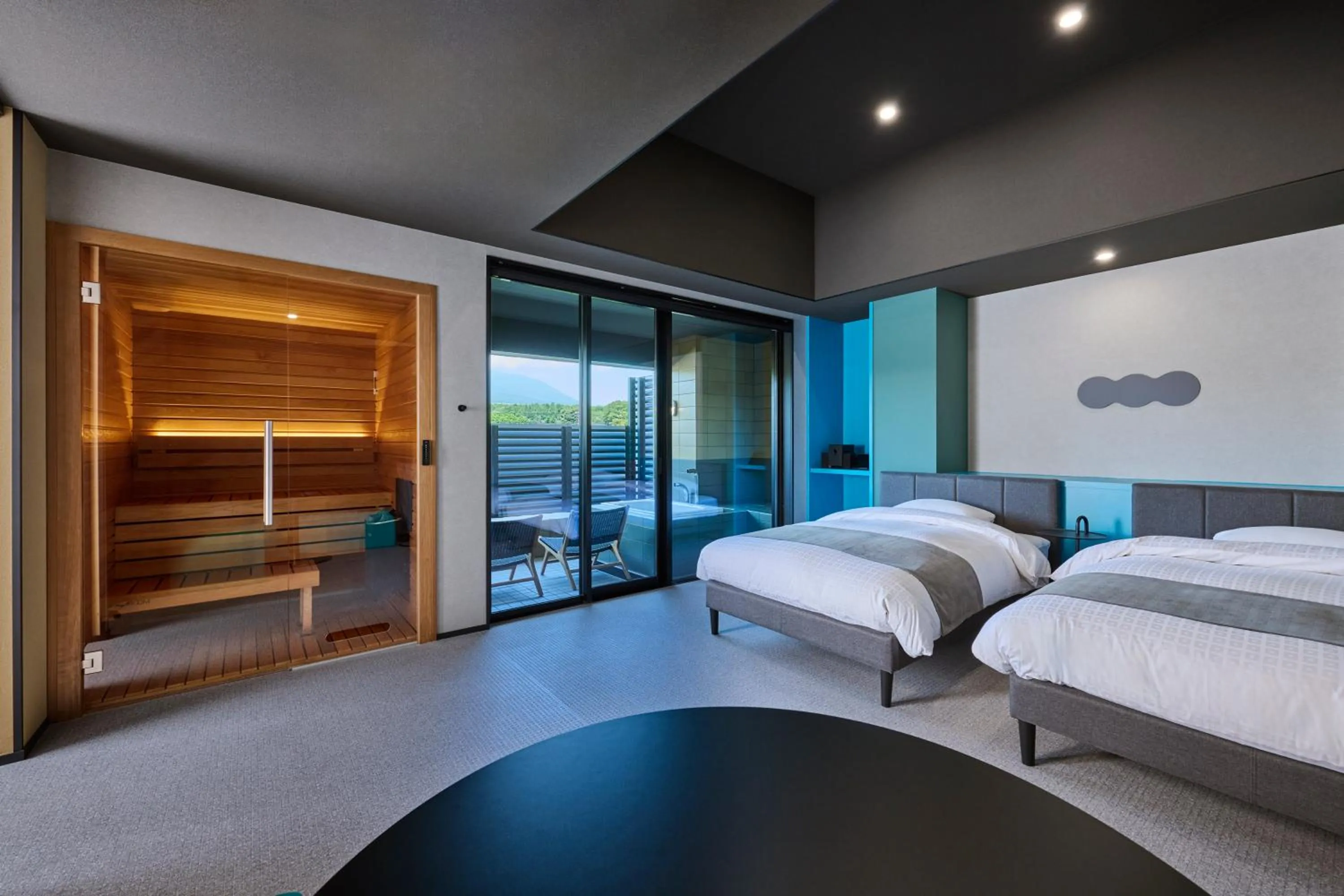 Sauna, Bed in Mt Fuji View and Private Sauna Ryokan Shizuku しずく