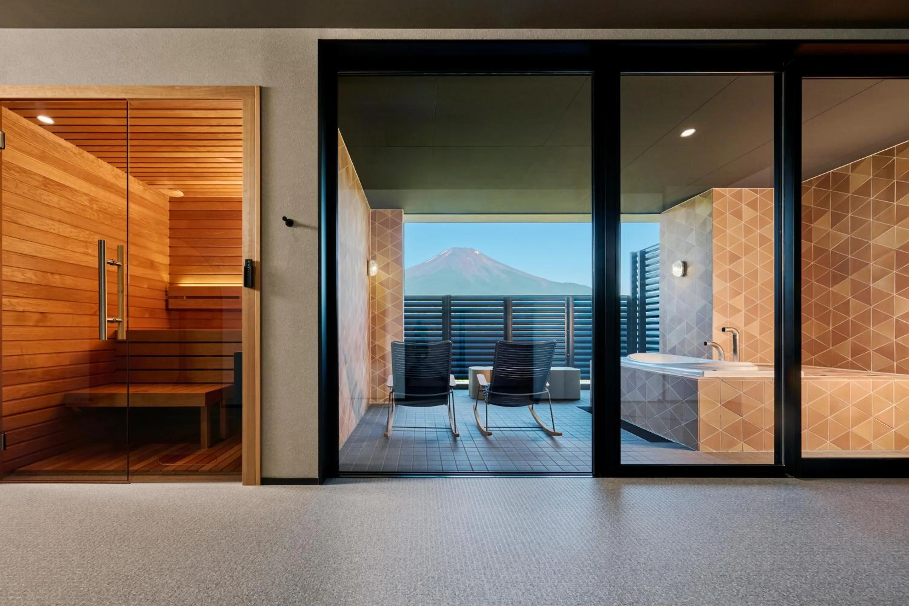 Sauna, Bed in Mt Fuji View and Private Sauna Ryokan Shizuku しずく