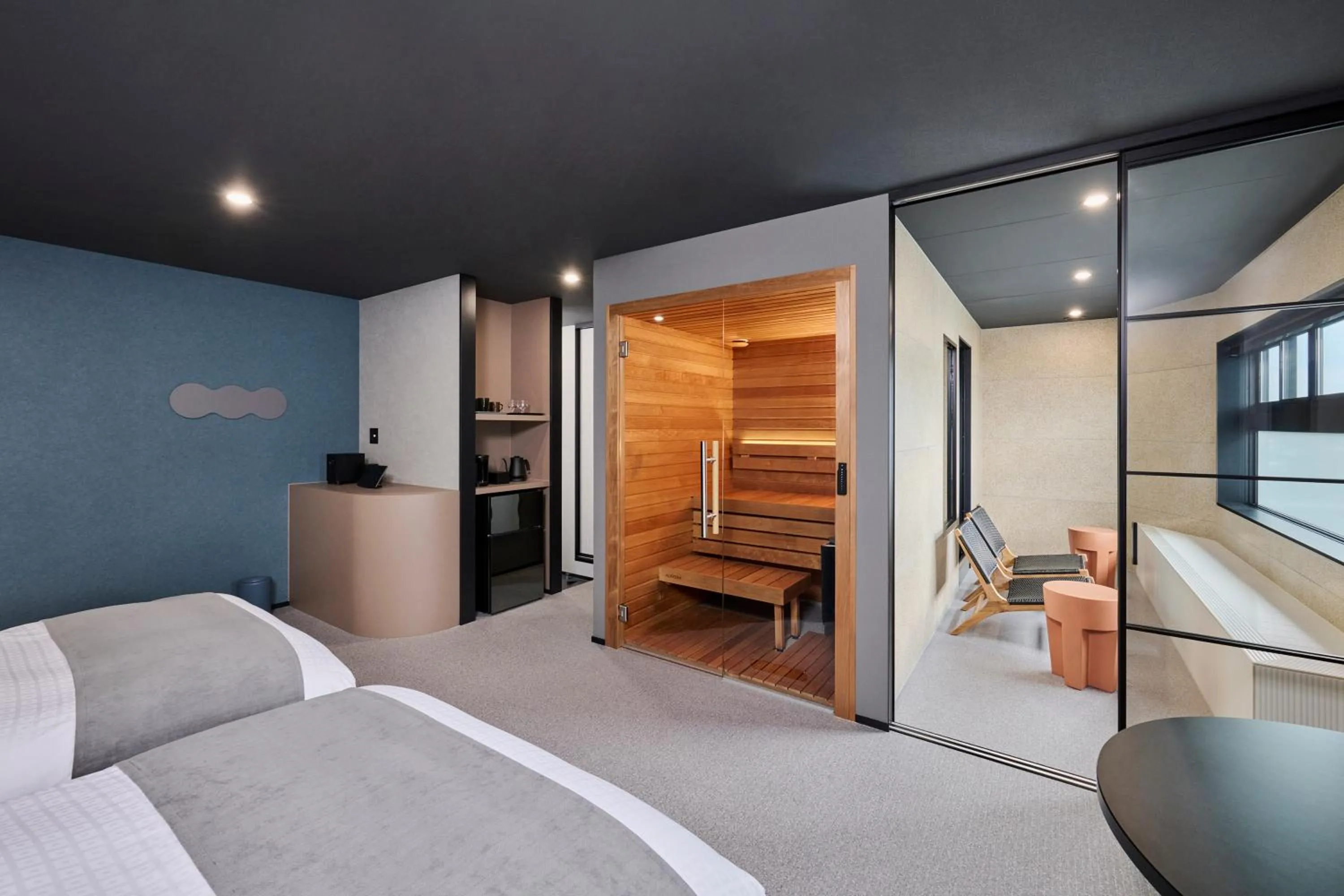 Sauna, Bed in Mt Fuji View and Private Sauna Ryokan Shizuku しずく