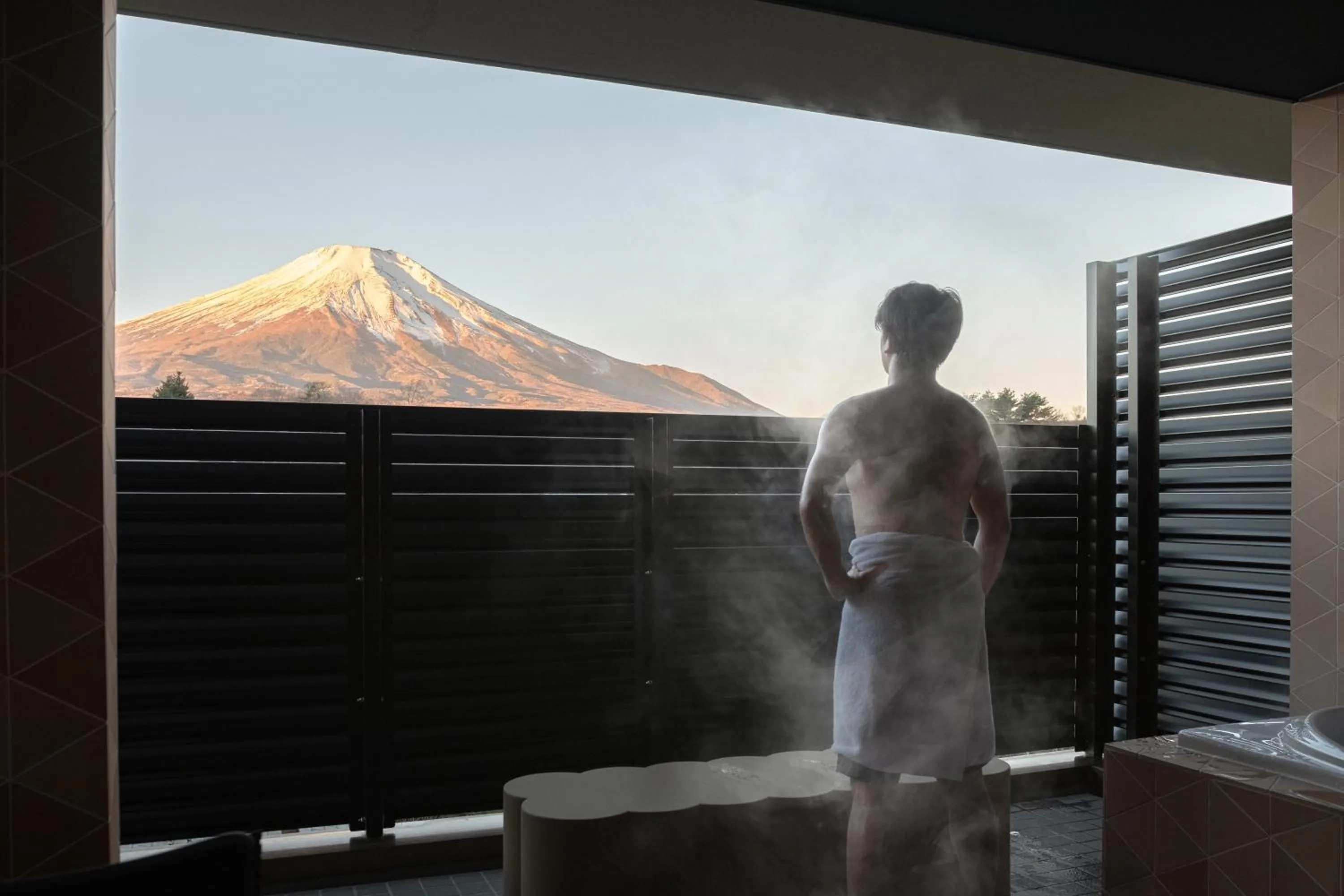 Mountain view in Mt Fuji View and Private Sauna Ryokan Shizuku しずく